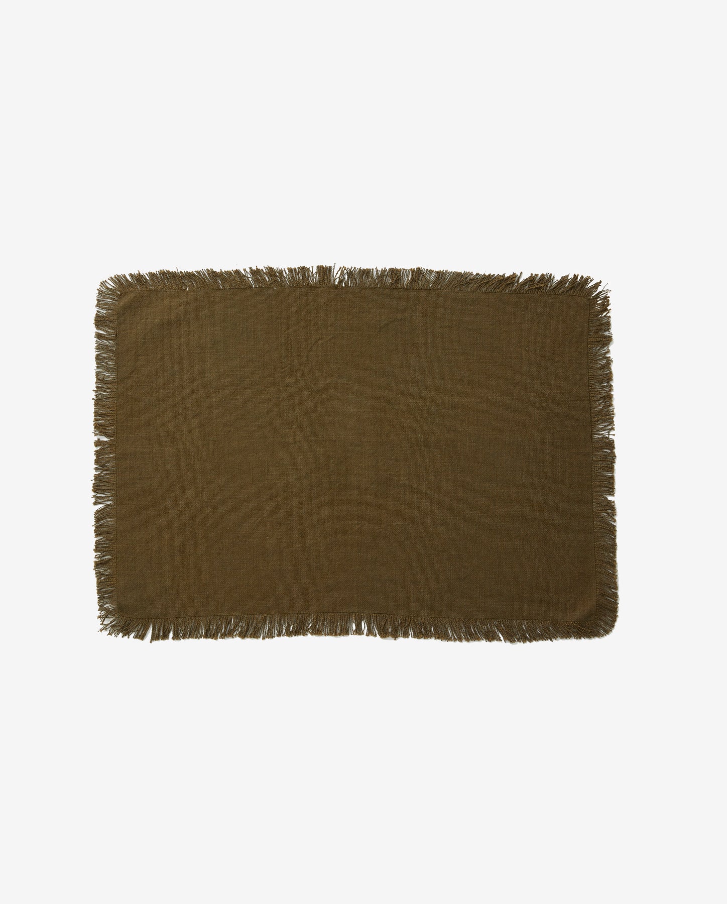 Set de table en tissu vert kaki