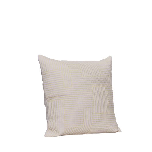 Coussin Sable/Jaune avec détails matelassés — détail 4