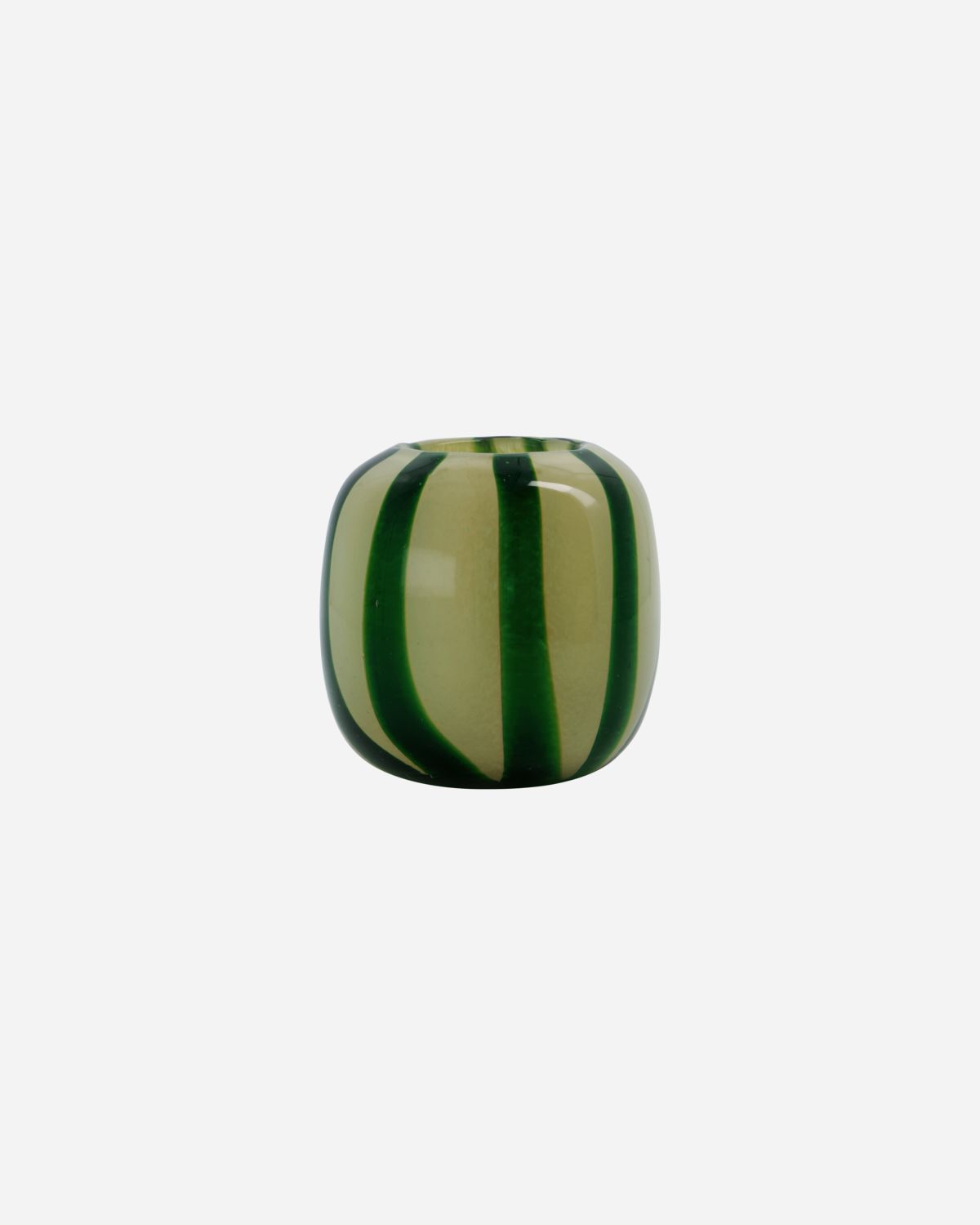 Vase en verre avec rayures de bonbon XS
