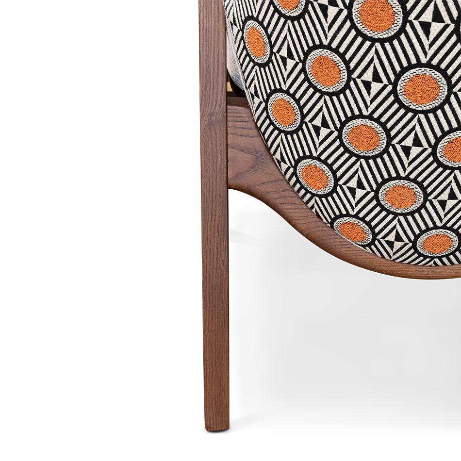 Chaise en tissu de velours au motif art déco — détail 6