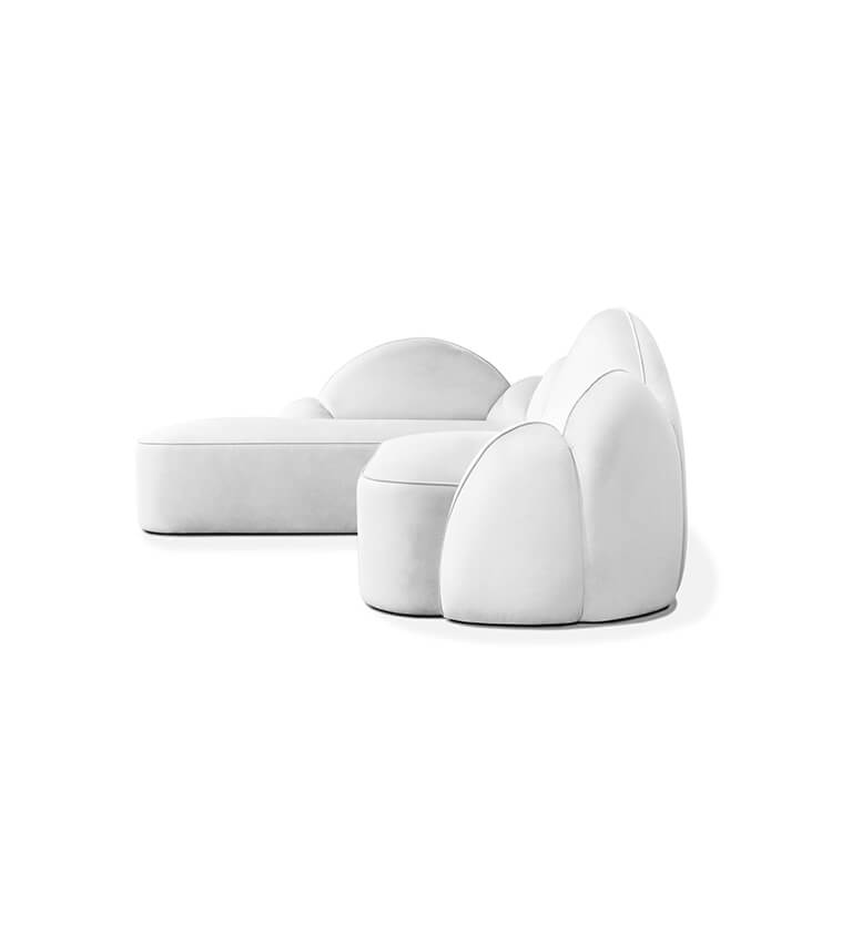 Canapé forme nuage blanc — détail 3