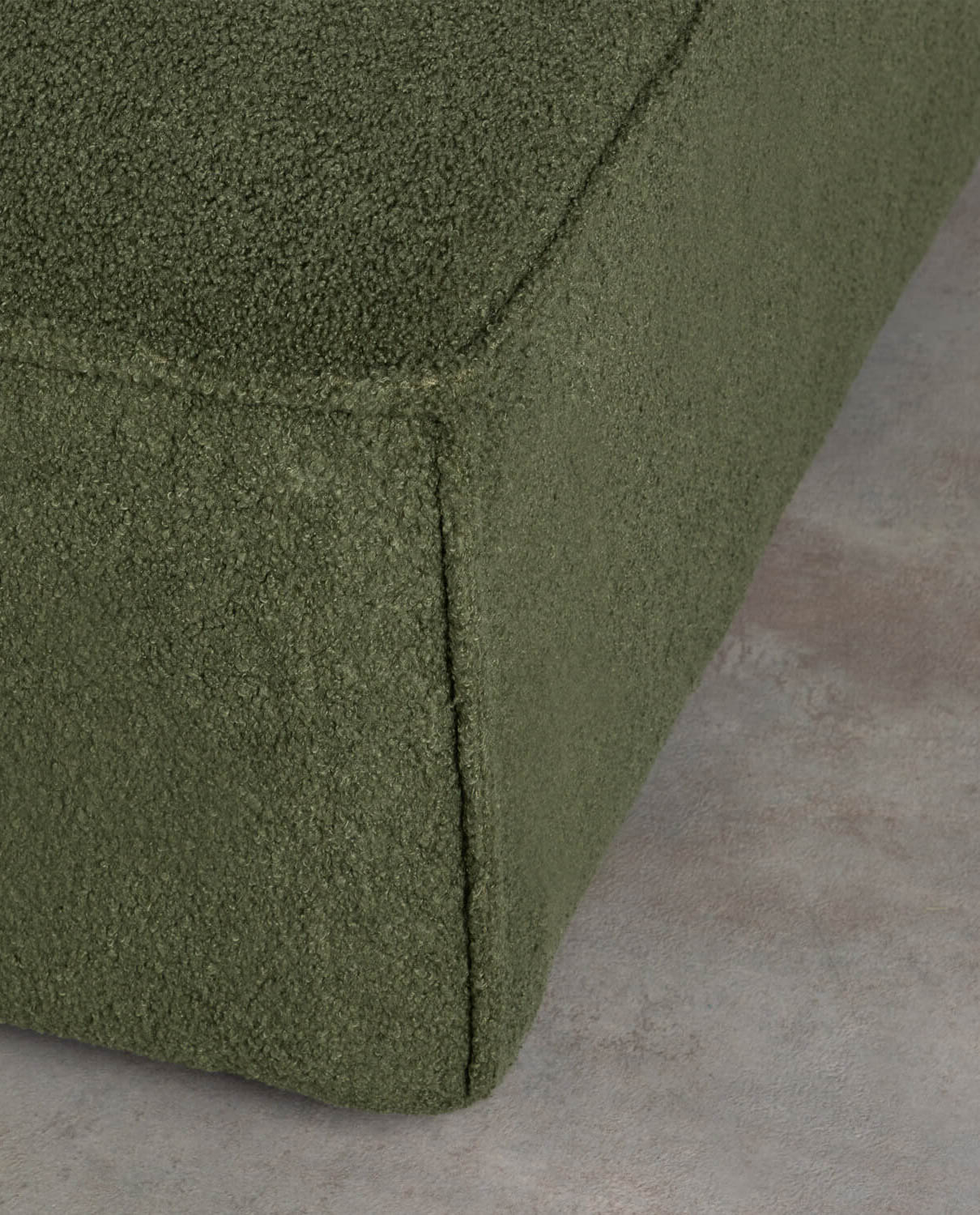 Module pour canapé tissu bouclé vert kaki — détail 4