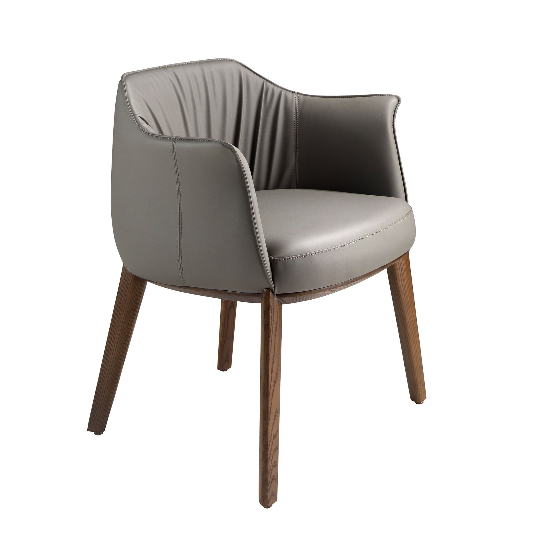 Chaise en similicuir grise