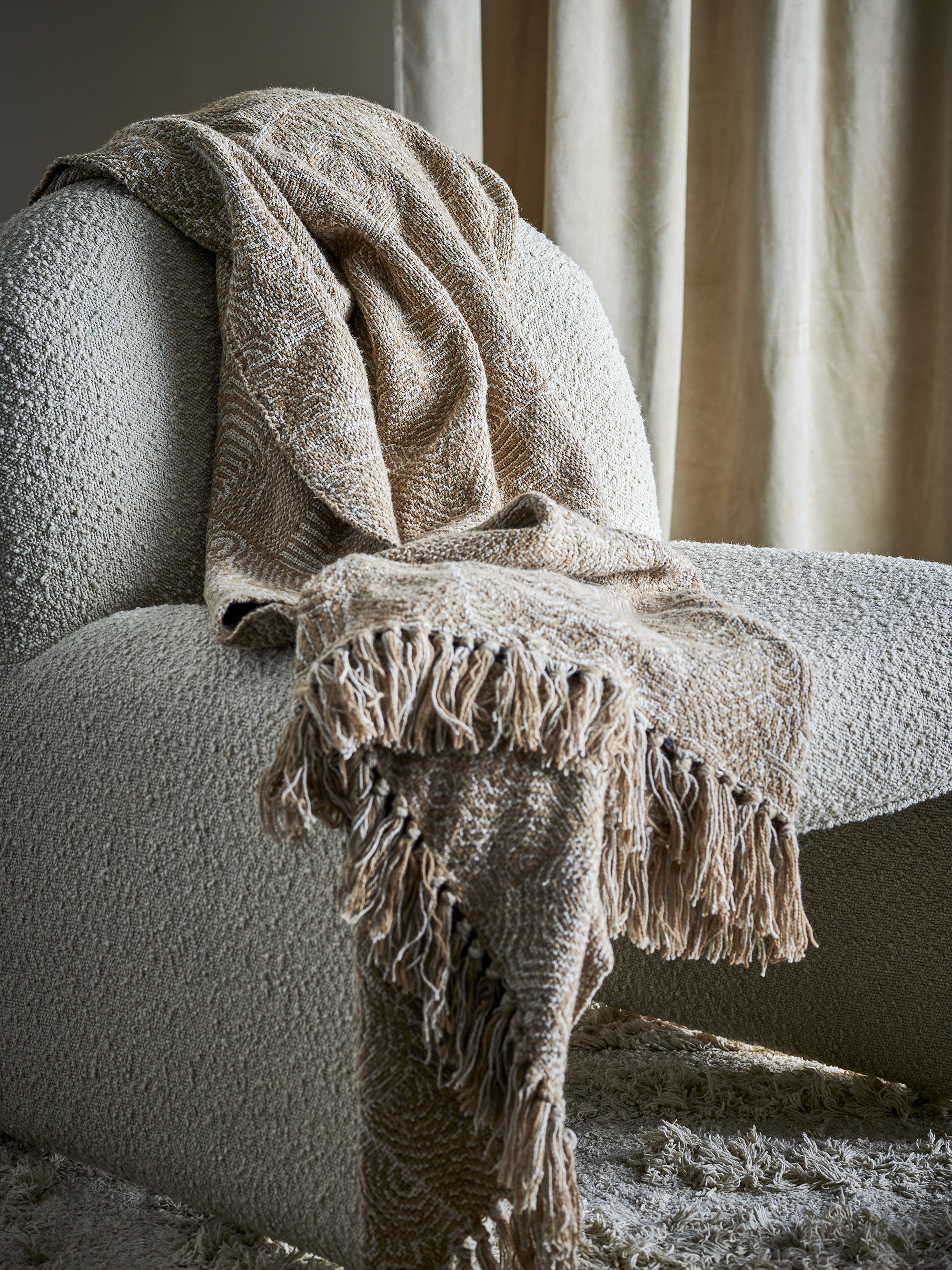 Plaid Okapi en coton recyclé - Coloris marron