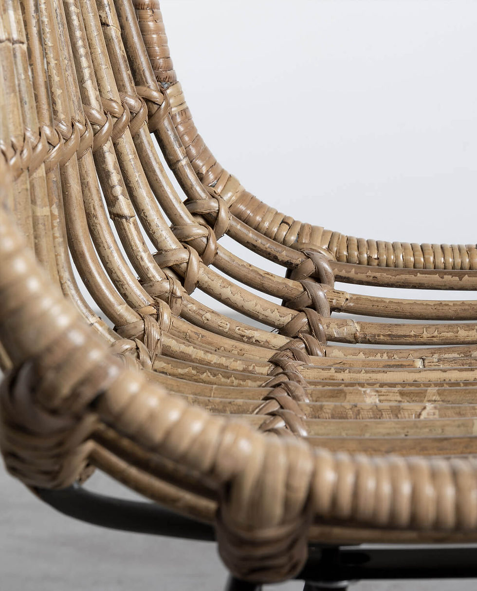 Thumbnail: Chaise de salle à manger en rotin naturel