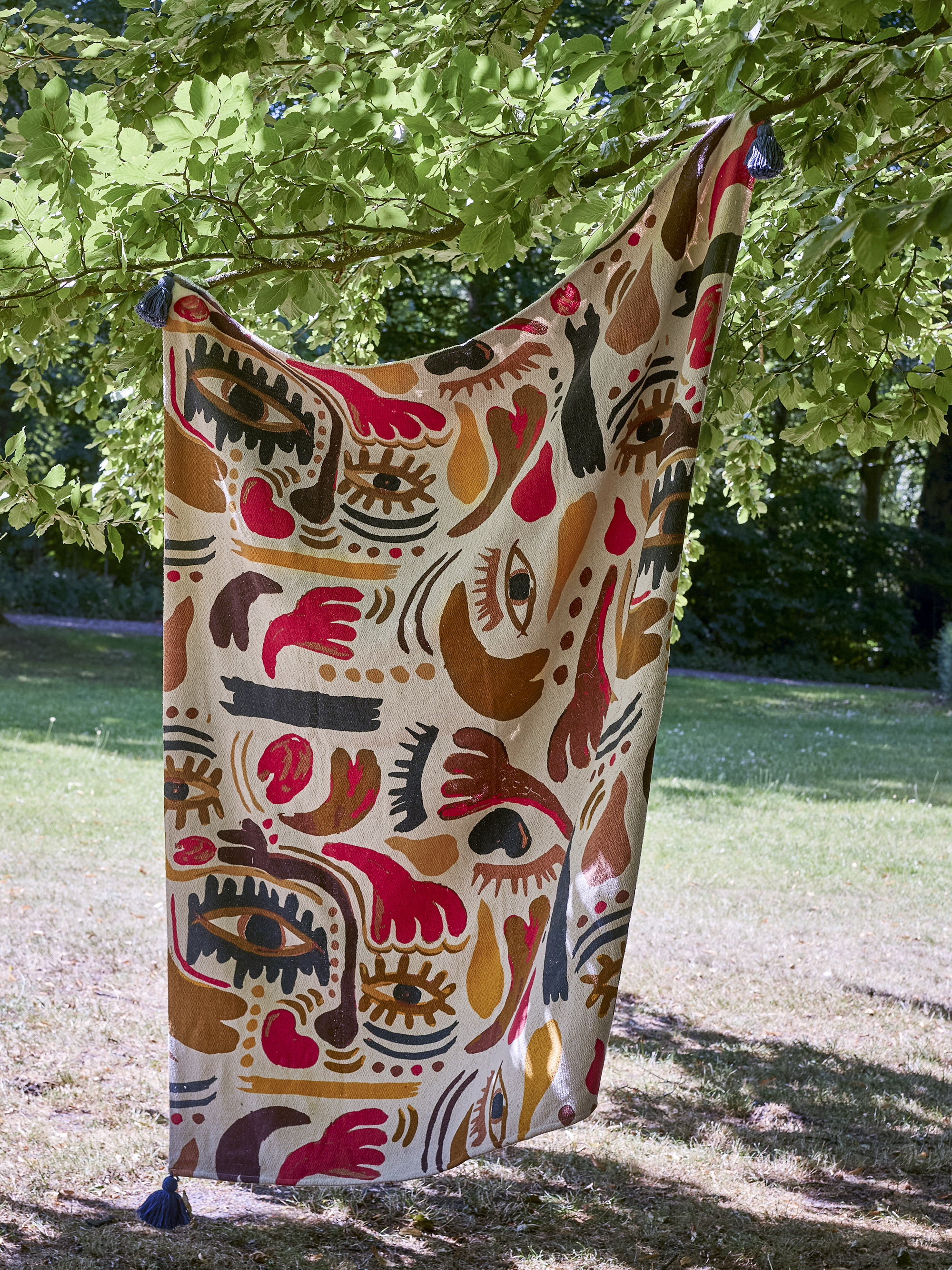 Plaid Horus en coton recyclé - Coloris multicolore