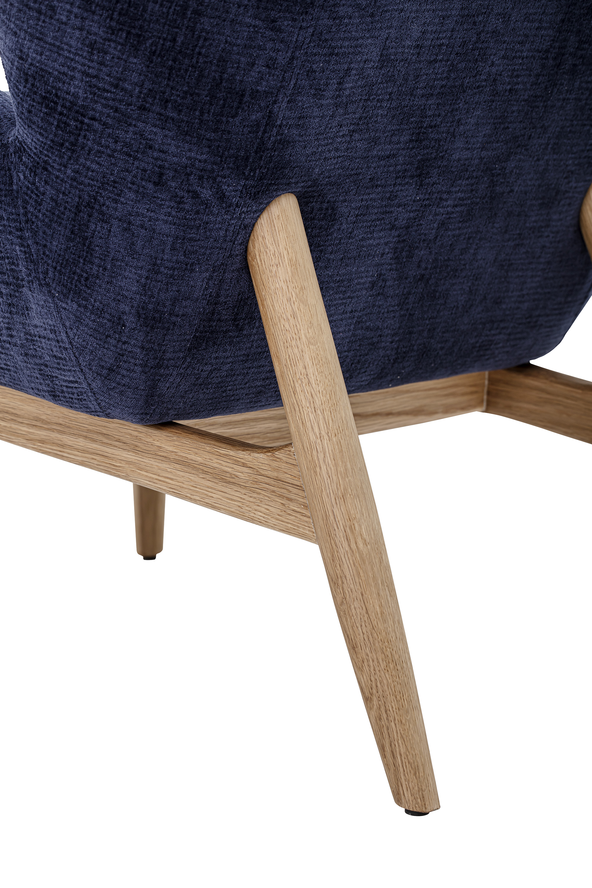 Fauteuil en tissu maille bleu marine — détail 6