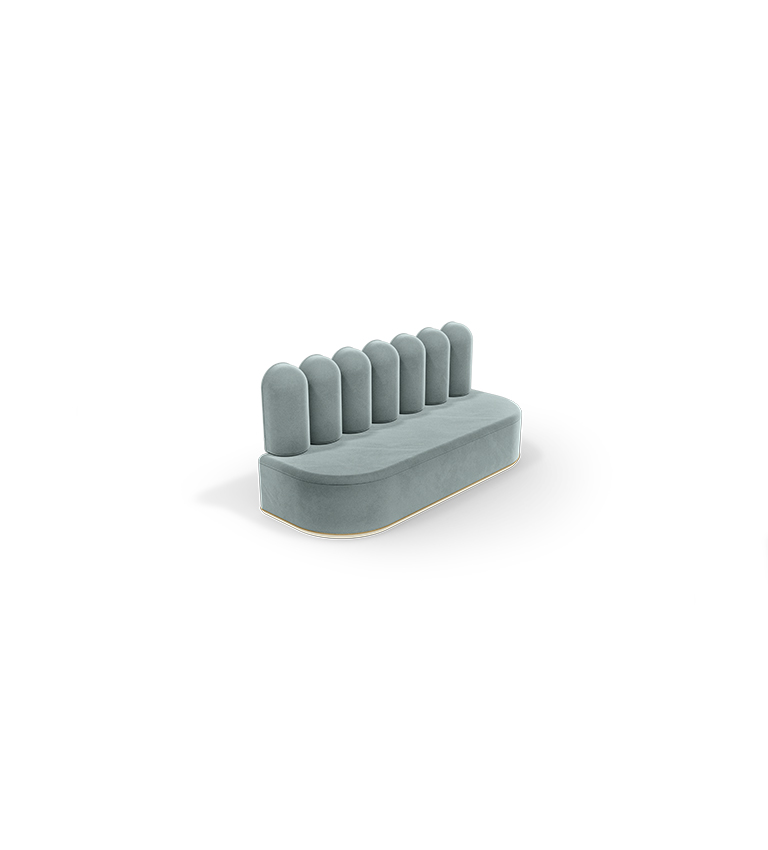 Canapé de forme organique gris