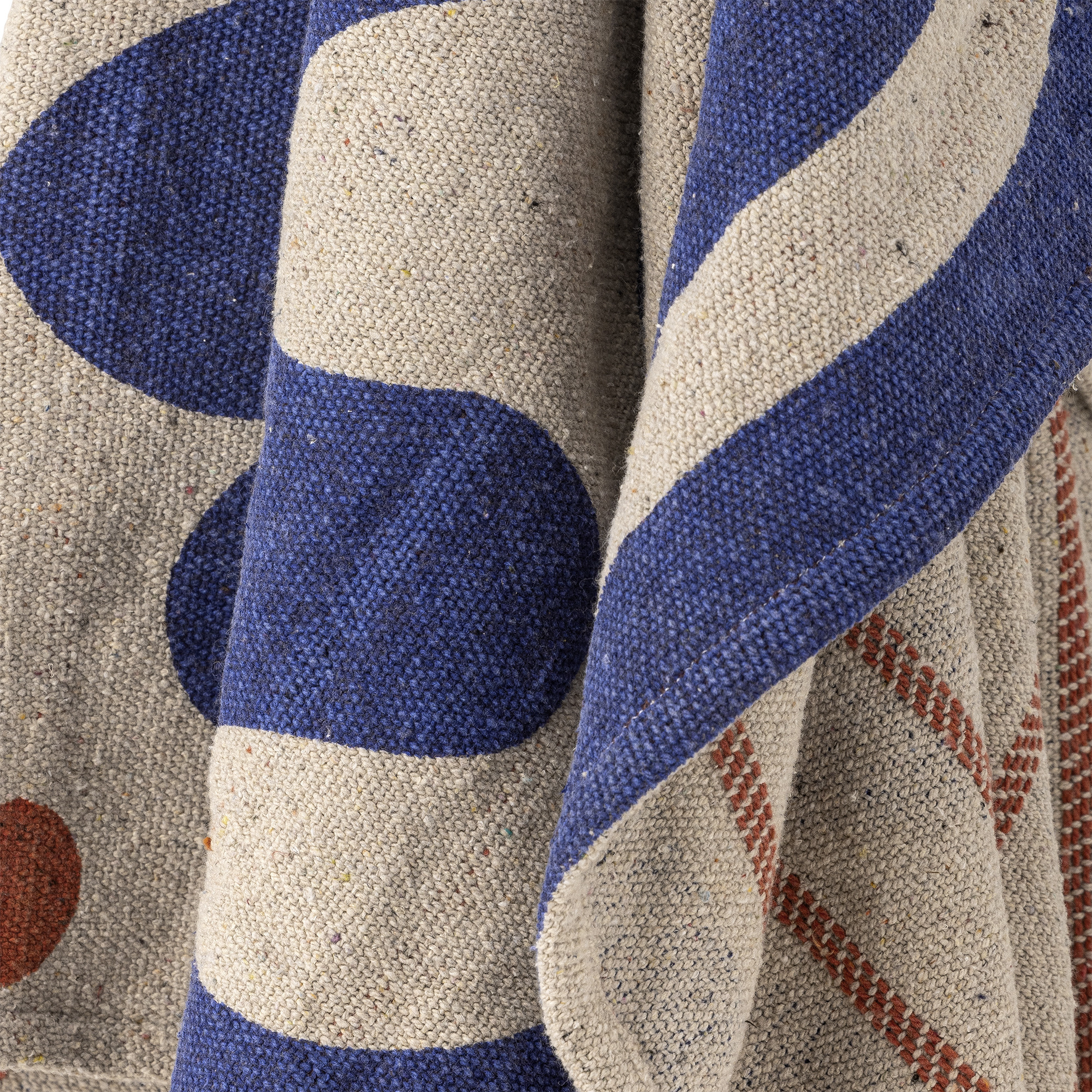 Plaid Eviaya en coton recyclé - Coloris multicolore — détail 4