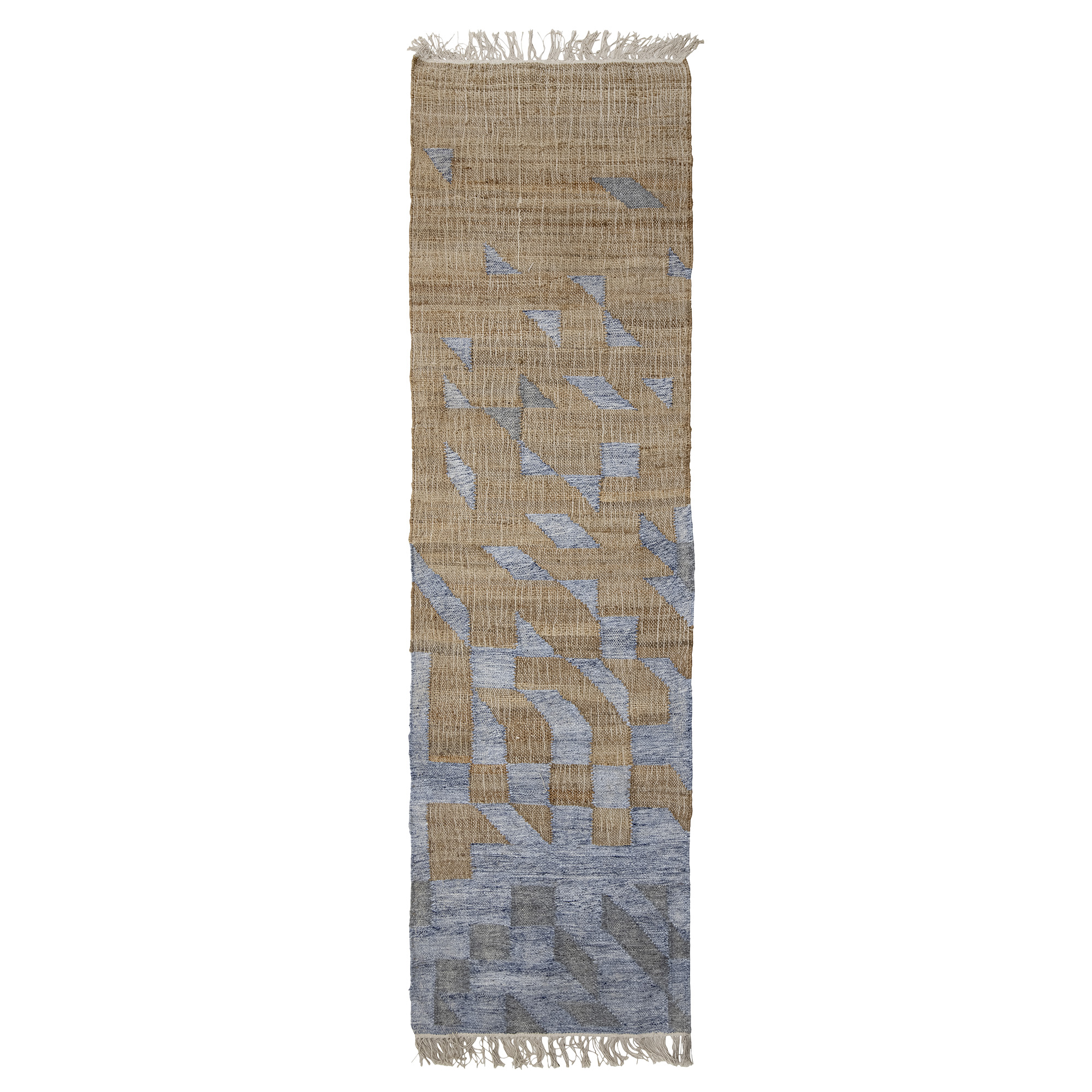 Tapis Vikka en jute - Coloris bleu — détail 3