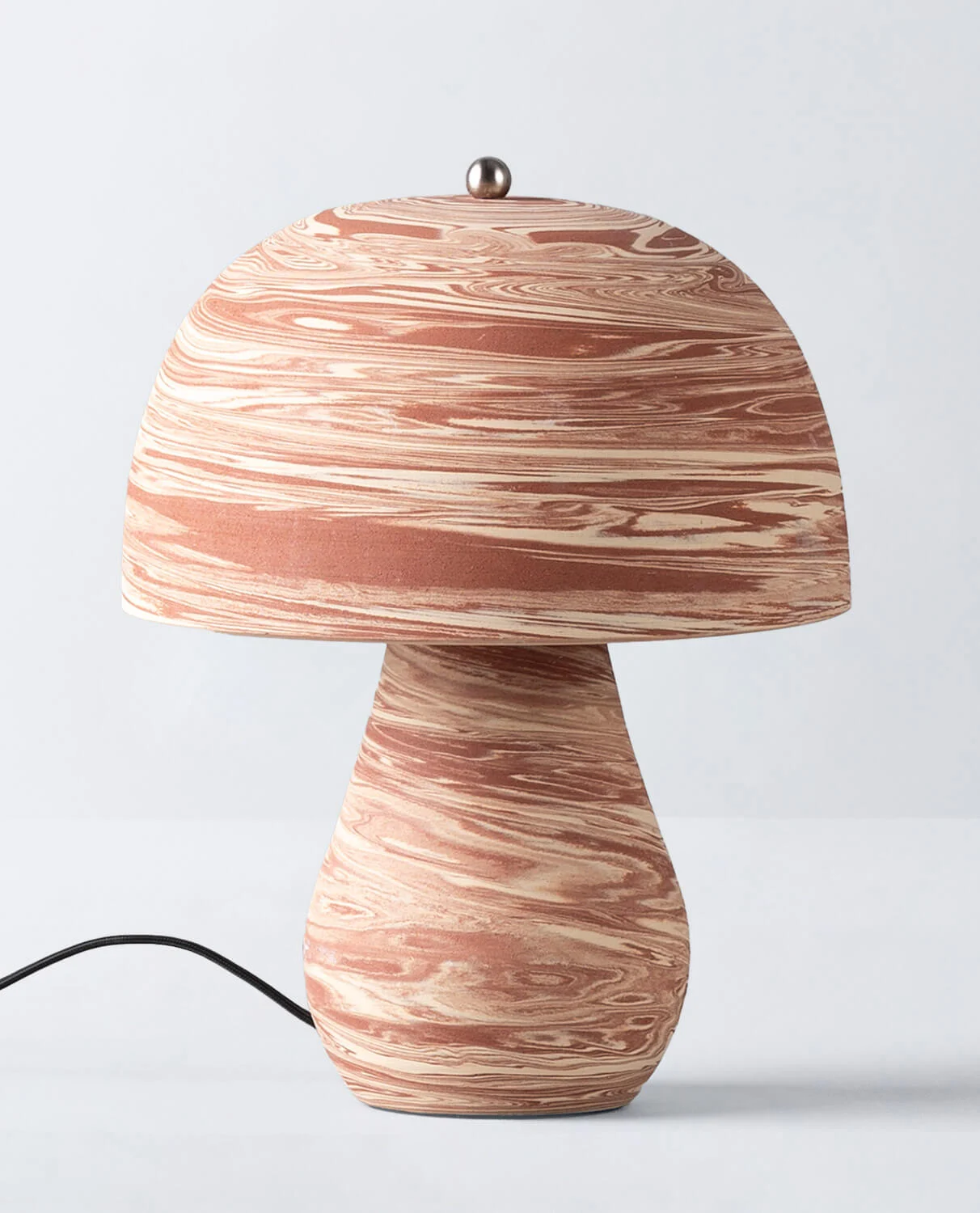 Lampe de table en terre cuite rose — détail 3