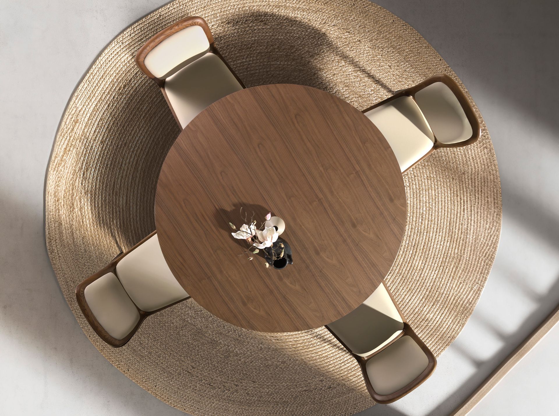 Chaise en similicuir crème — détail 5
