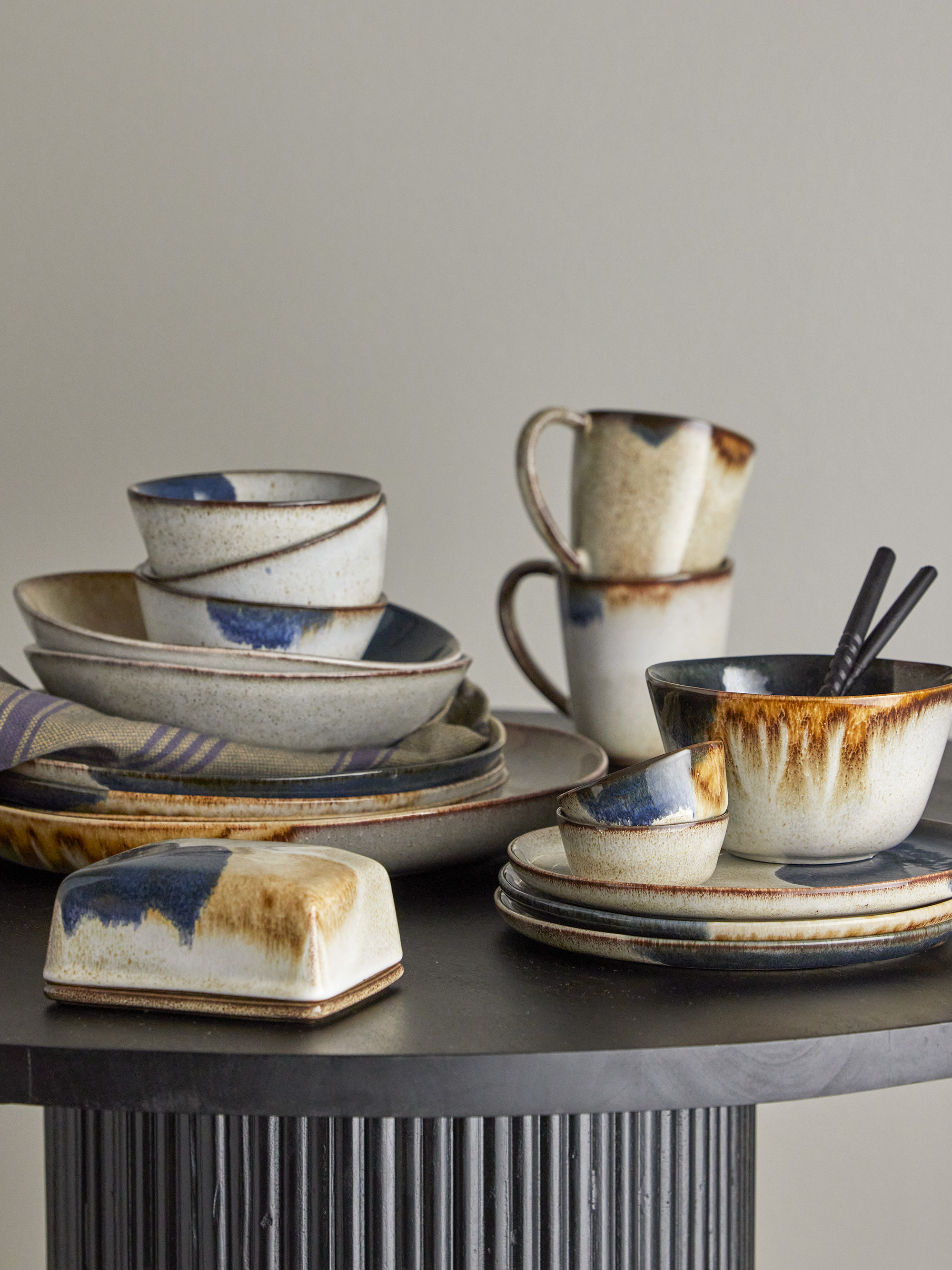 Mug Jules en grès — Coloris bleu