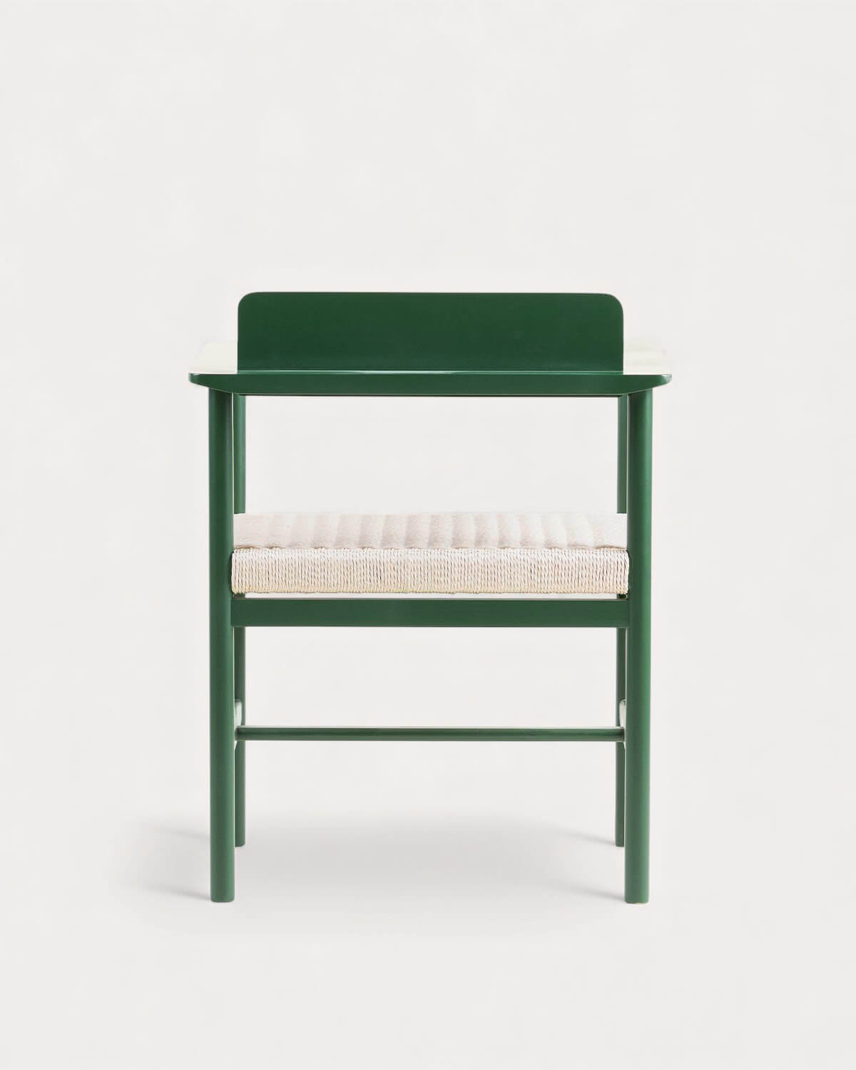 Chaise avec accoudoirs en bois et rotin Paula - Coloris au choix — détail 4