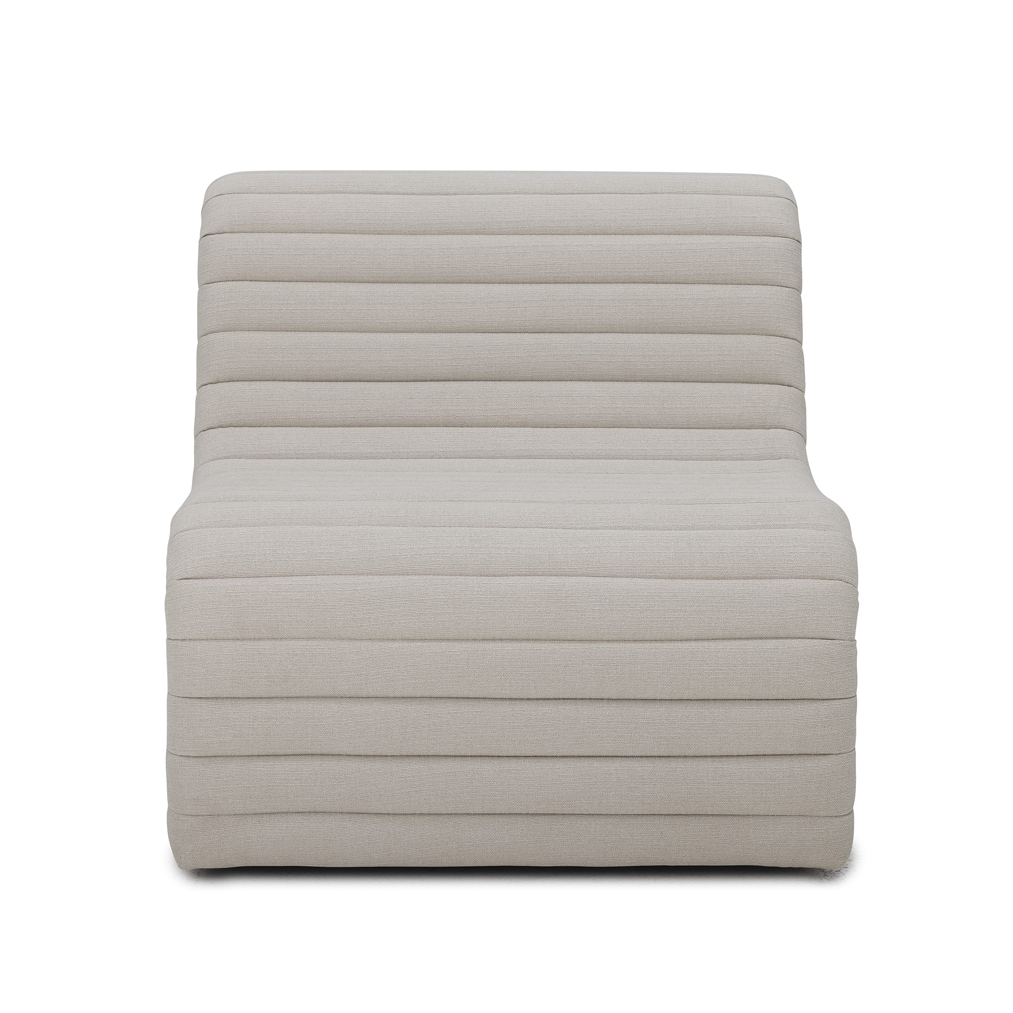 Fauteuil relax en tissu blanc — détail 4