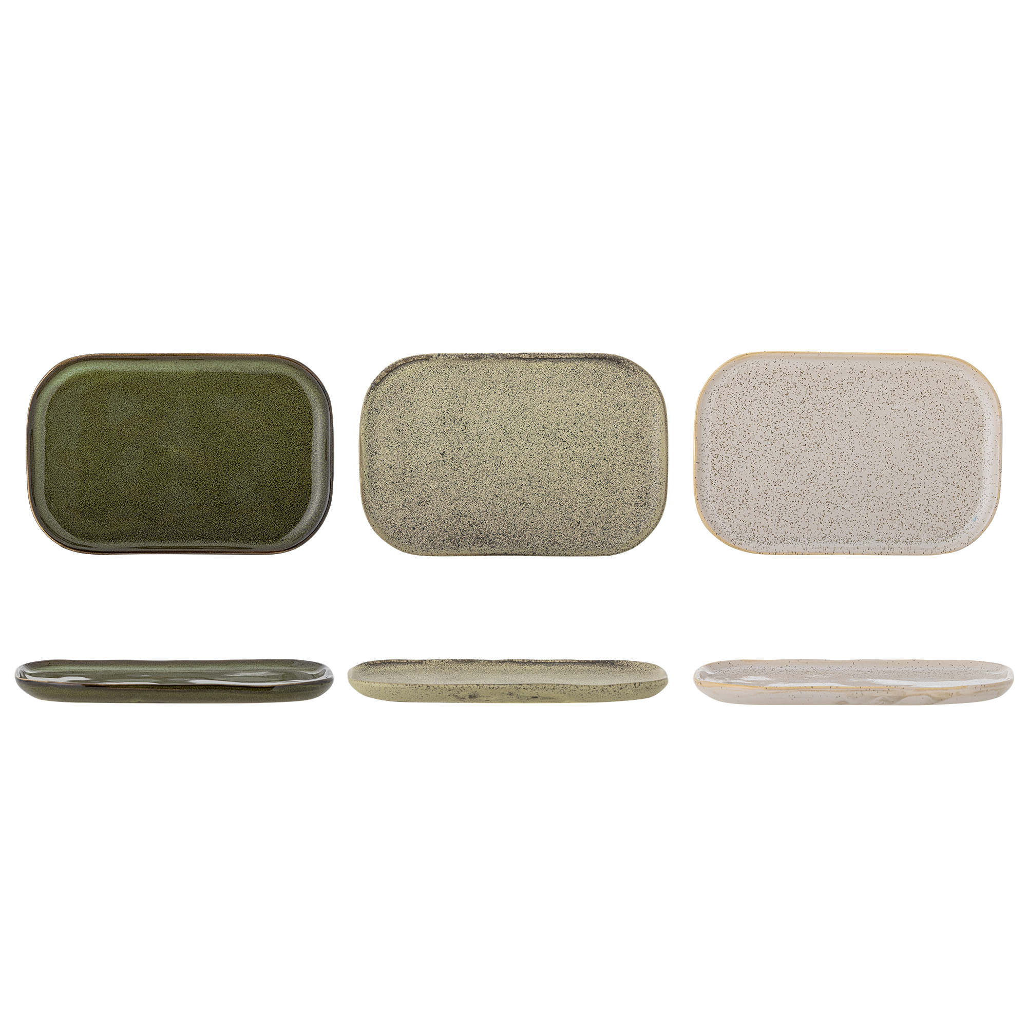 Set de 3 assiettes Addison en grès — détail 3