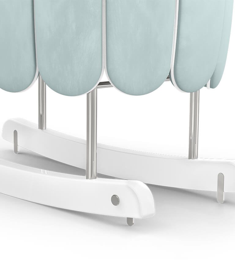 Lit rocking chair en forme de fleur de lotus bleu — détail 6