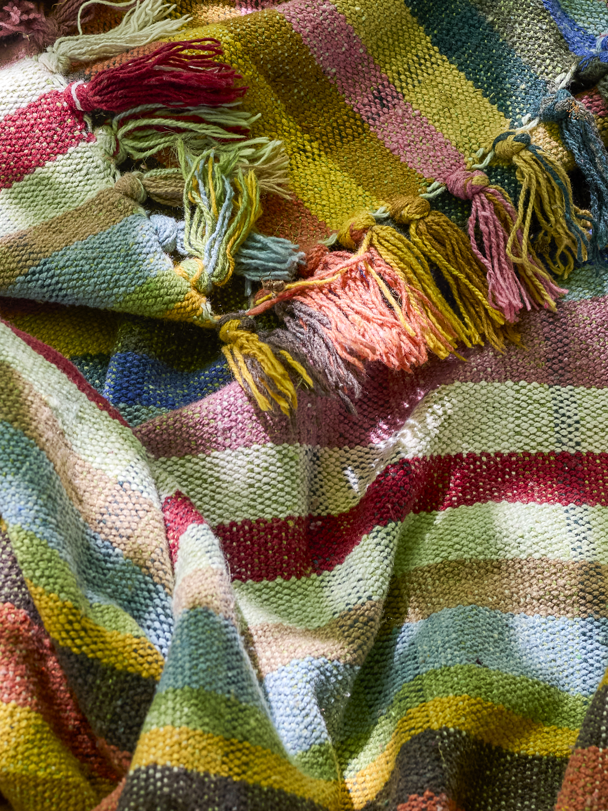 Plaid Elmy en coton recyclé - Coloris multicolore