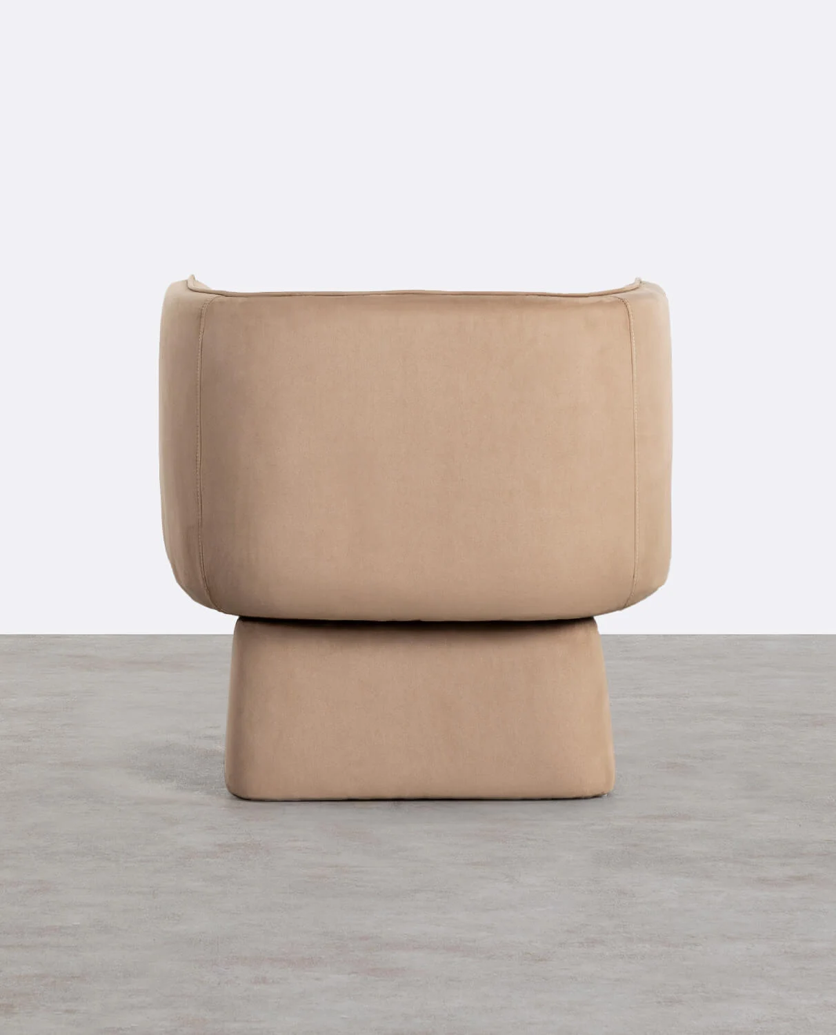 Fauteuil pivotant en tissu doux marron clair — détail 6