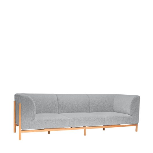 Canapé droit 3 places en polyester gris — détail 6