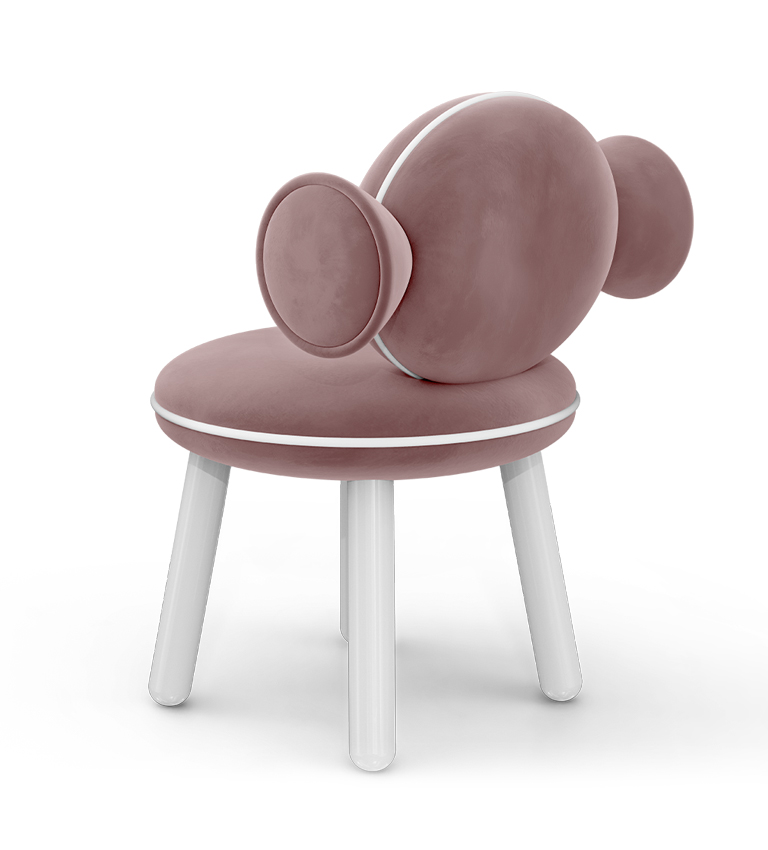Chaise bonbon rose — détail 3