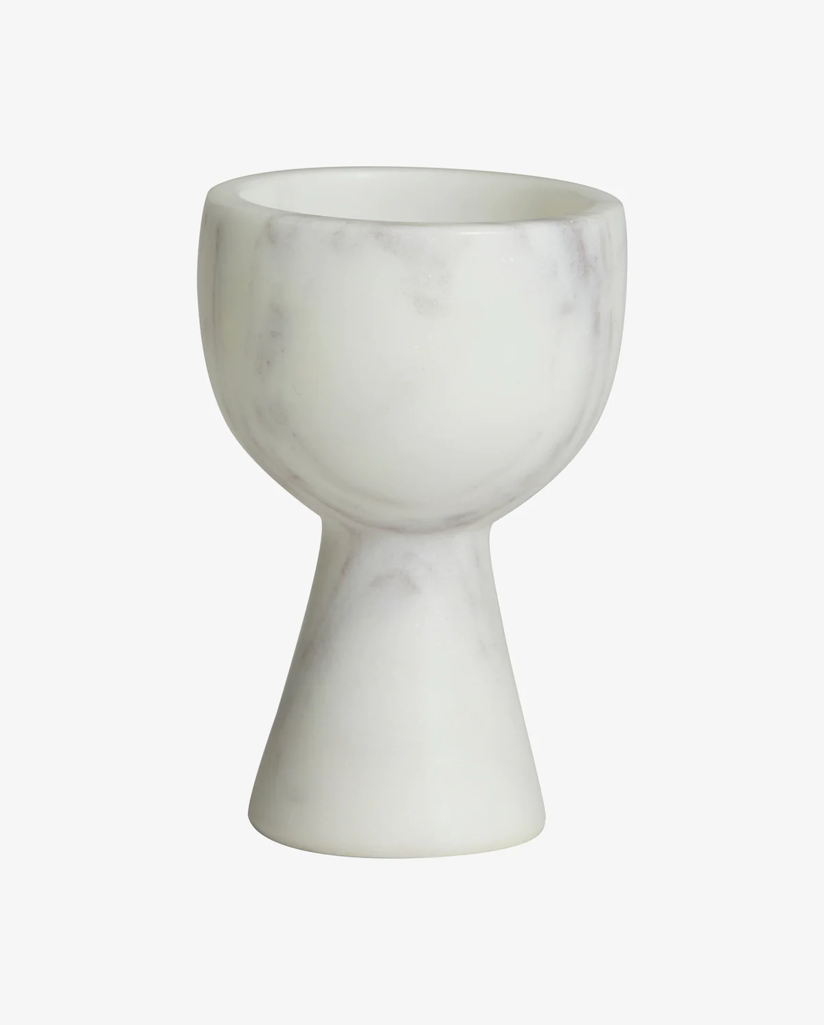 Lot de 4 coquetiers en marbre blanc