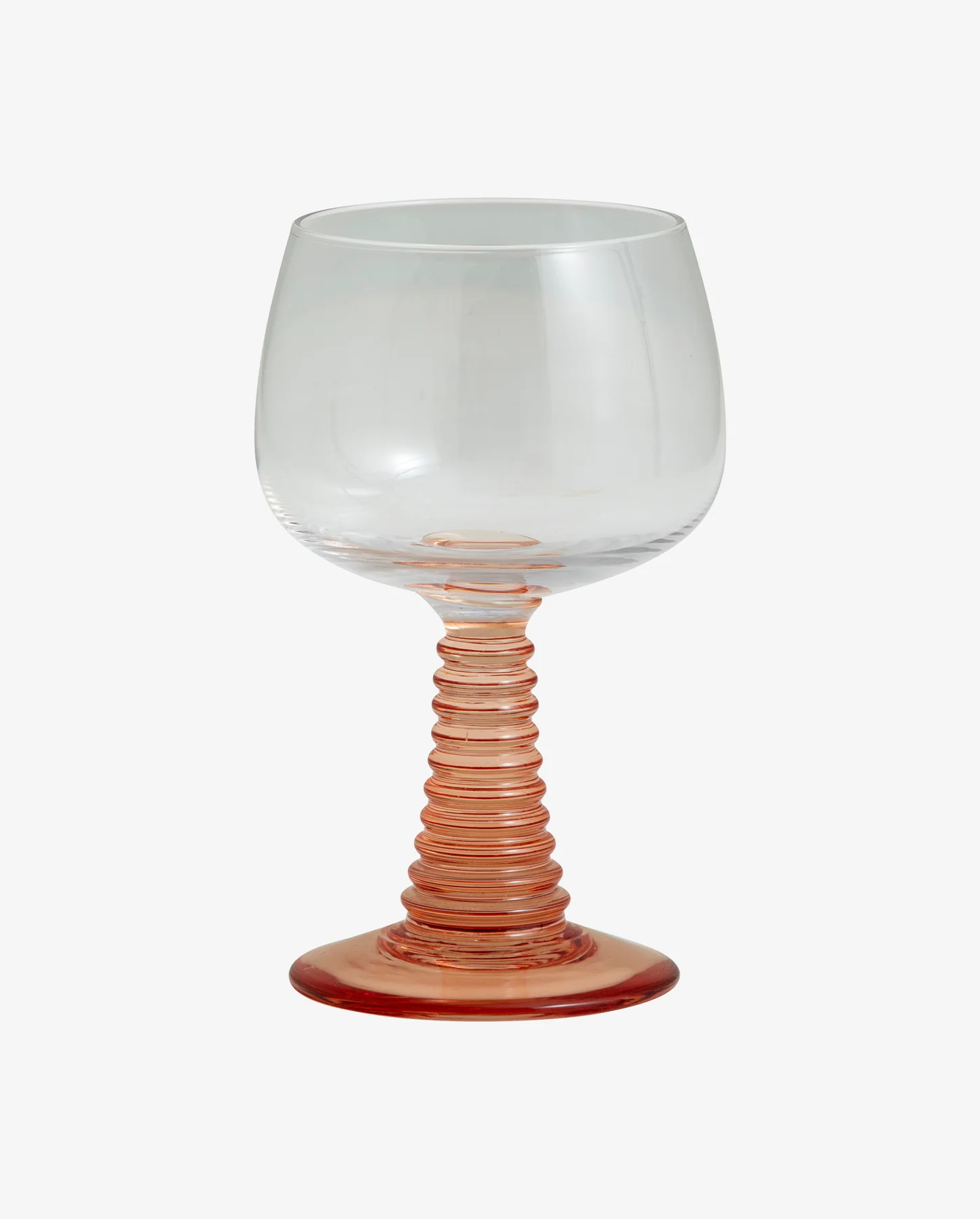 Lot de 4 verres à vin pied rosé — détail 3