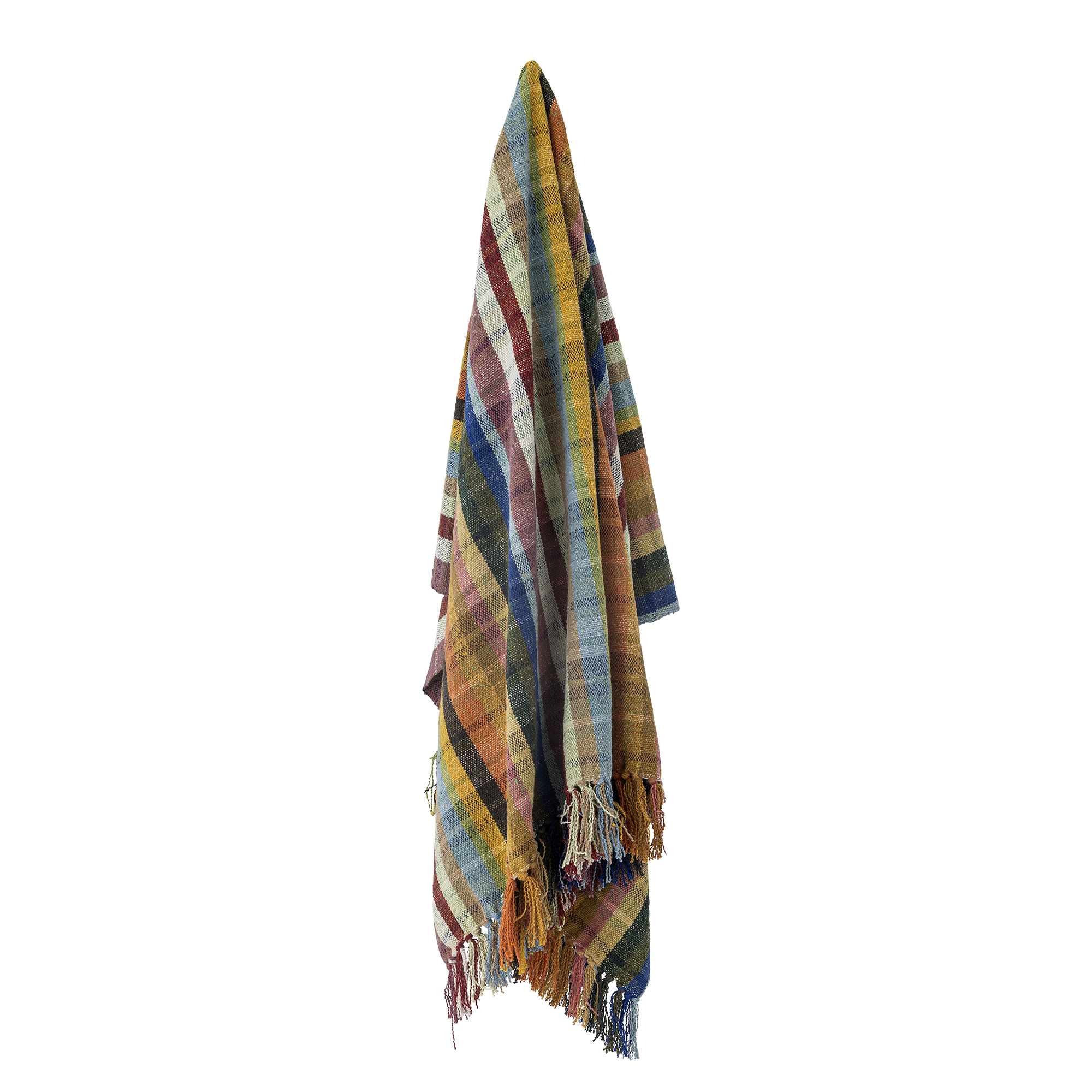 Plaid Elmy en coton recyclé - Coloris multicolore — détail 4