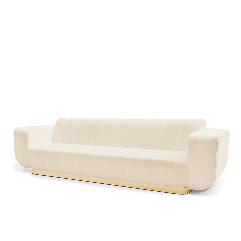 Canapé au design contemporain crème