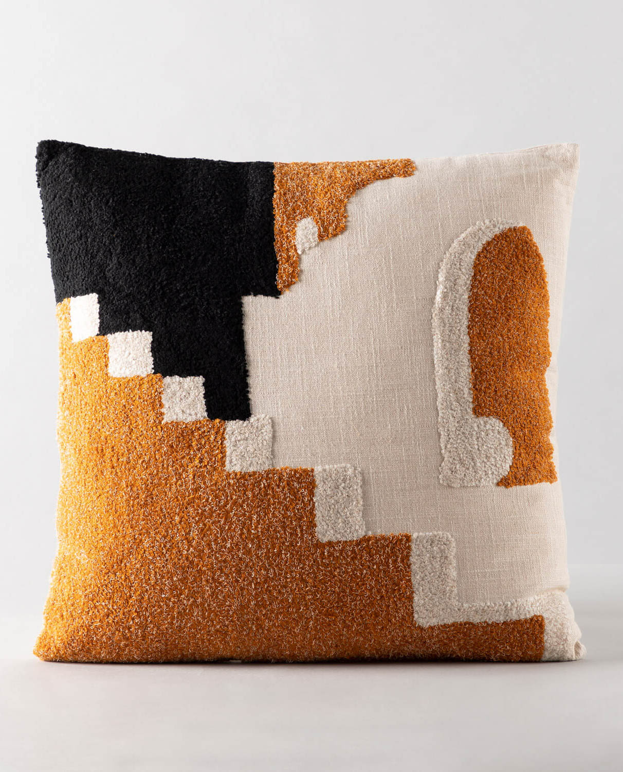 Coussin carré en coton et polyester