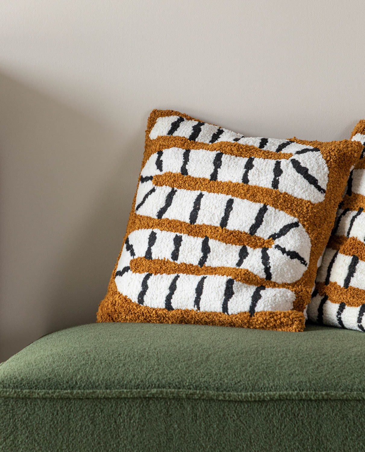 Coussin carré en coton et polyester
