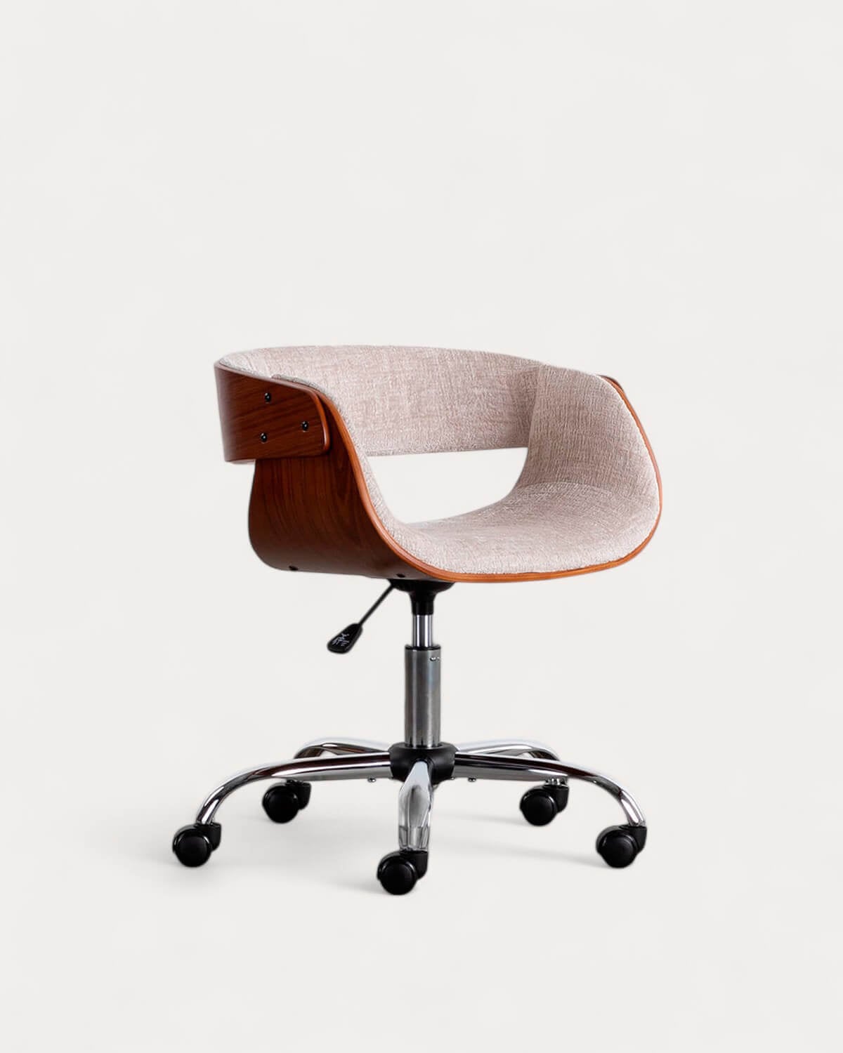 Chaise de bureau réglable en bois et tissu Berlin