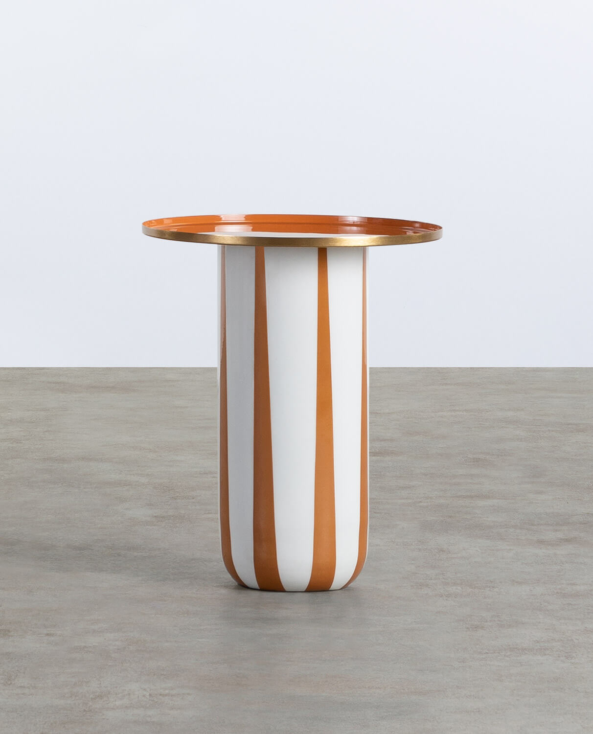 Table d'appoint ronde en métal — détail 5