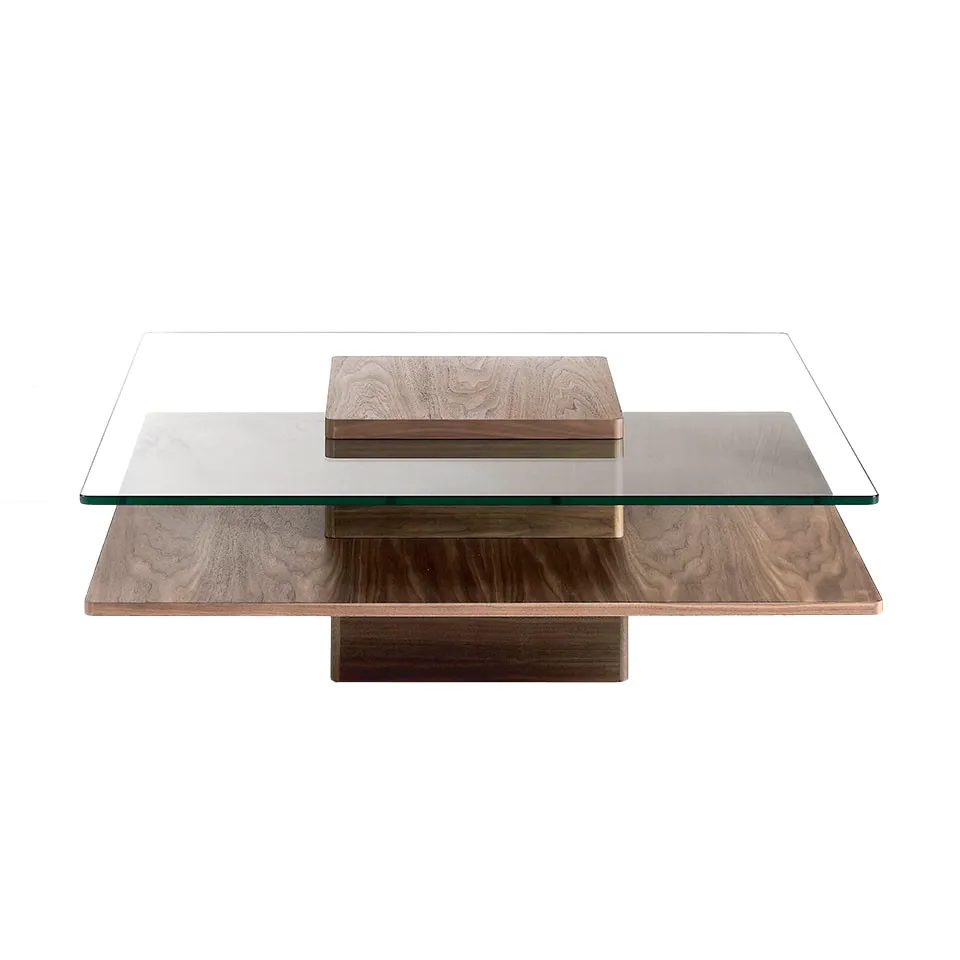 Table basse en bois et verre trempé — détail 5