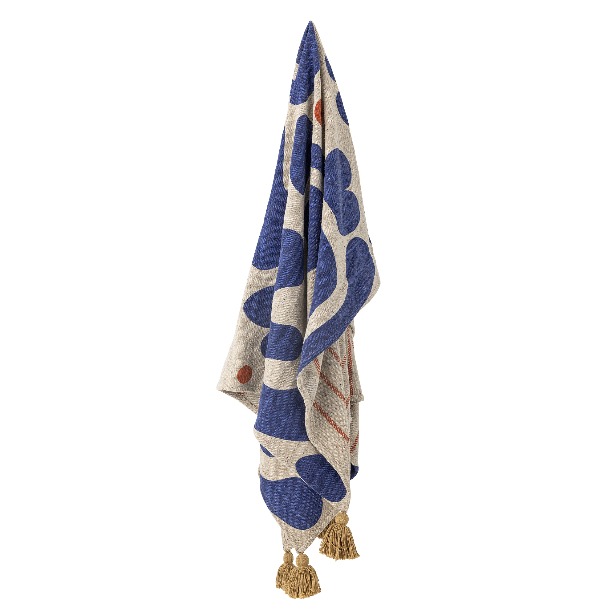 Plaid Eviaya en coton recyclé - Coloris multicolore — détail 3