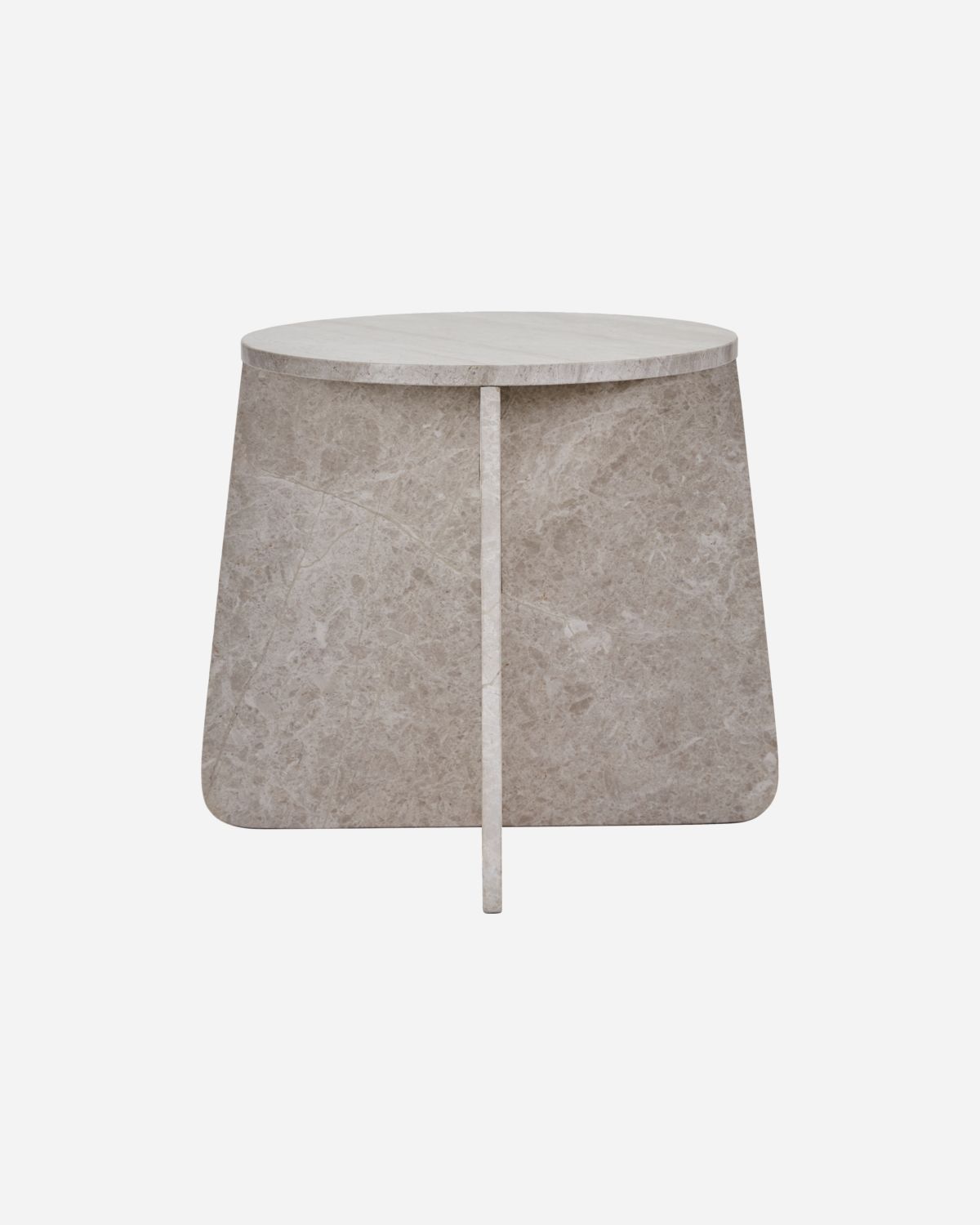 Table d'appoint en marbre beige — détail 6