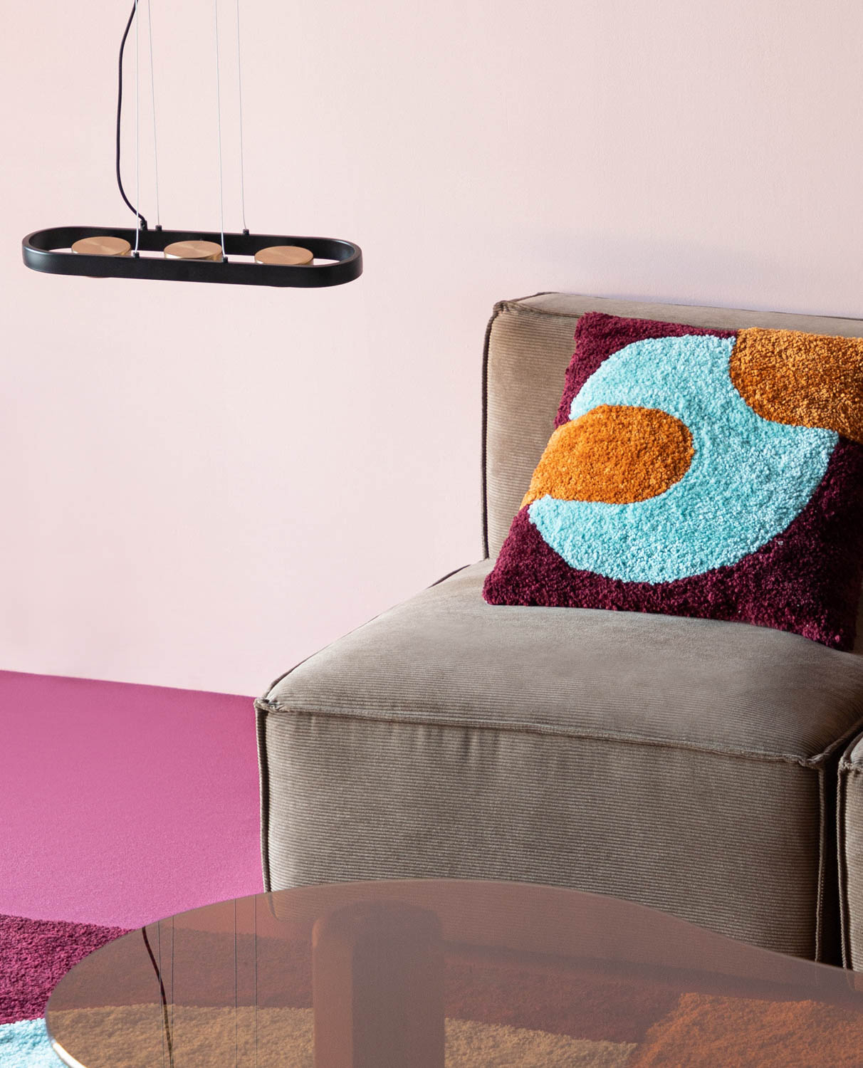 Coussin carré en coton et polyester
