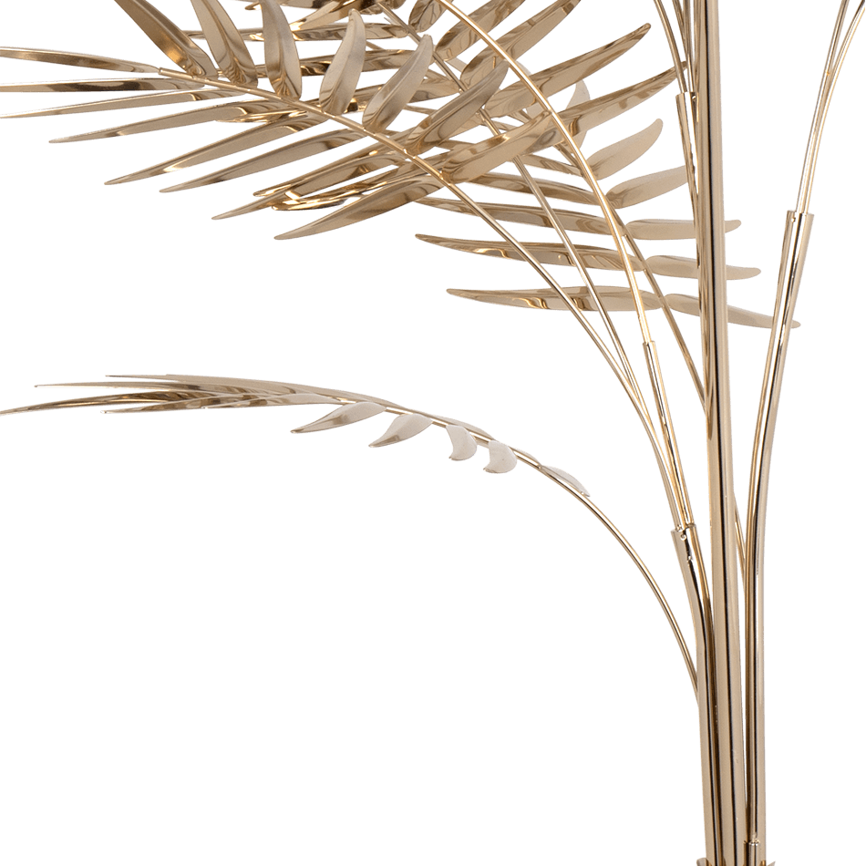 Luminaire en forme de palmier avec base carrée en marbre — détail 4