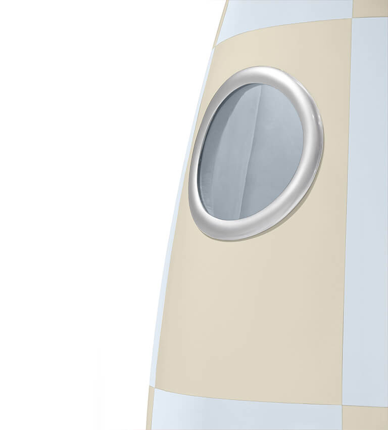 Chaise interactive en forme fusée crème — détail 3