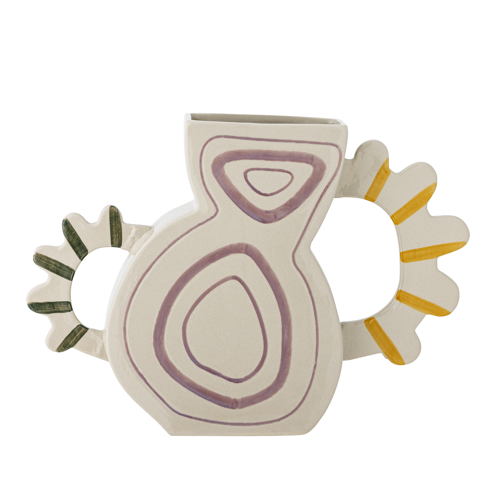 Vase Samila en grès - Coloris multicolore — détail 4