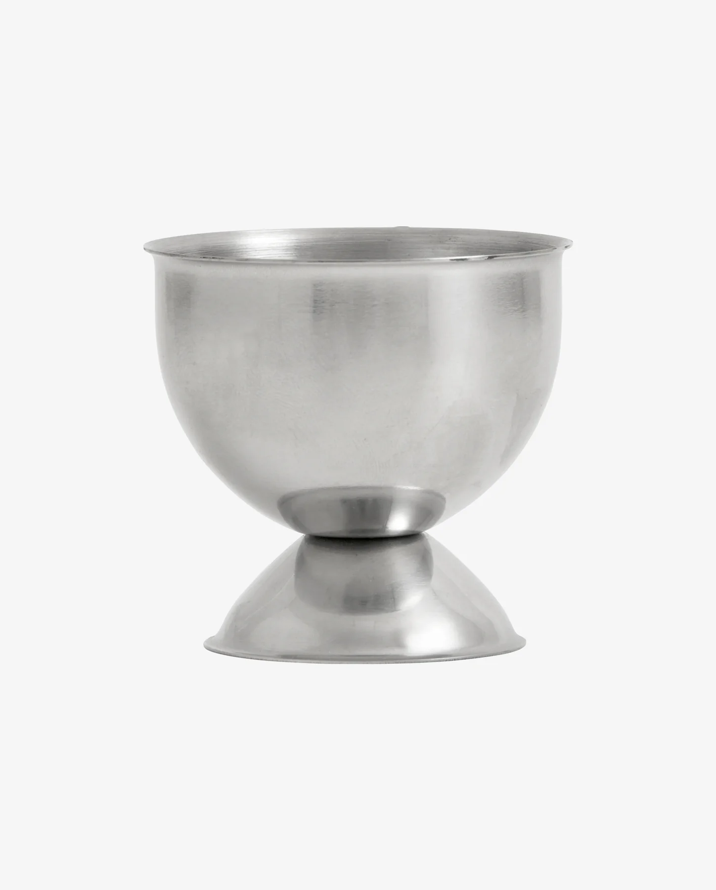 Lot de 4 coquetiers en acier inoxydable argent