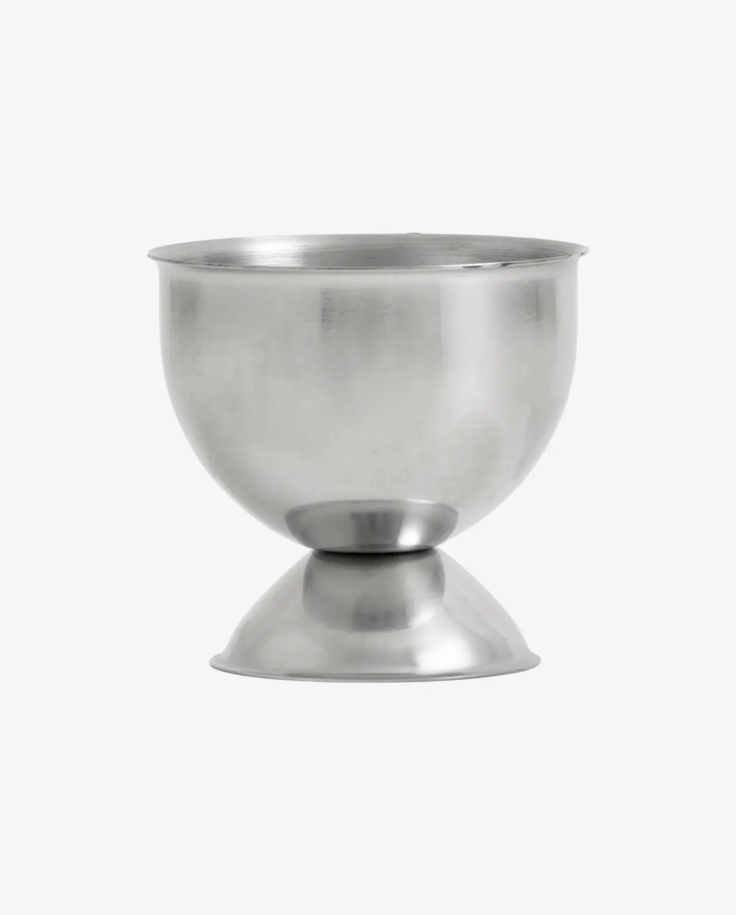 Lot de 4 coquetiers en acier inoxydable argent