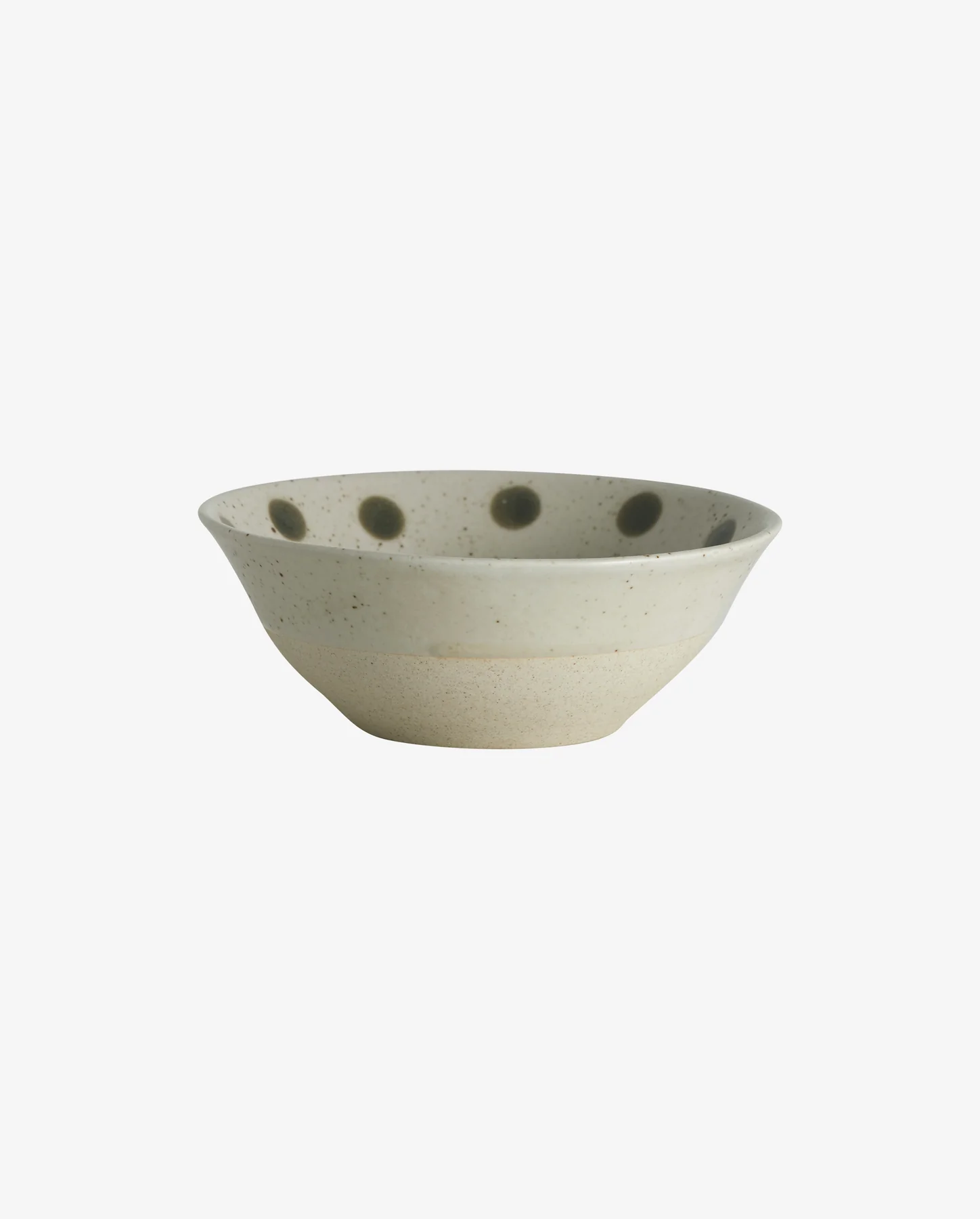 Set de 4 bols graineux en céramique blanc à pois