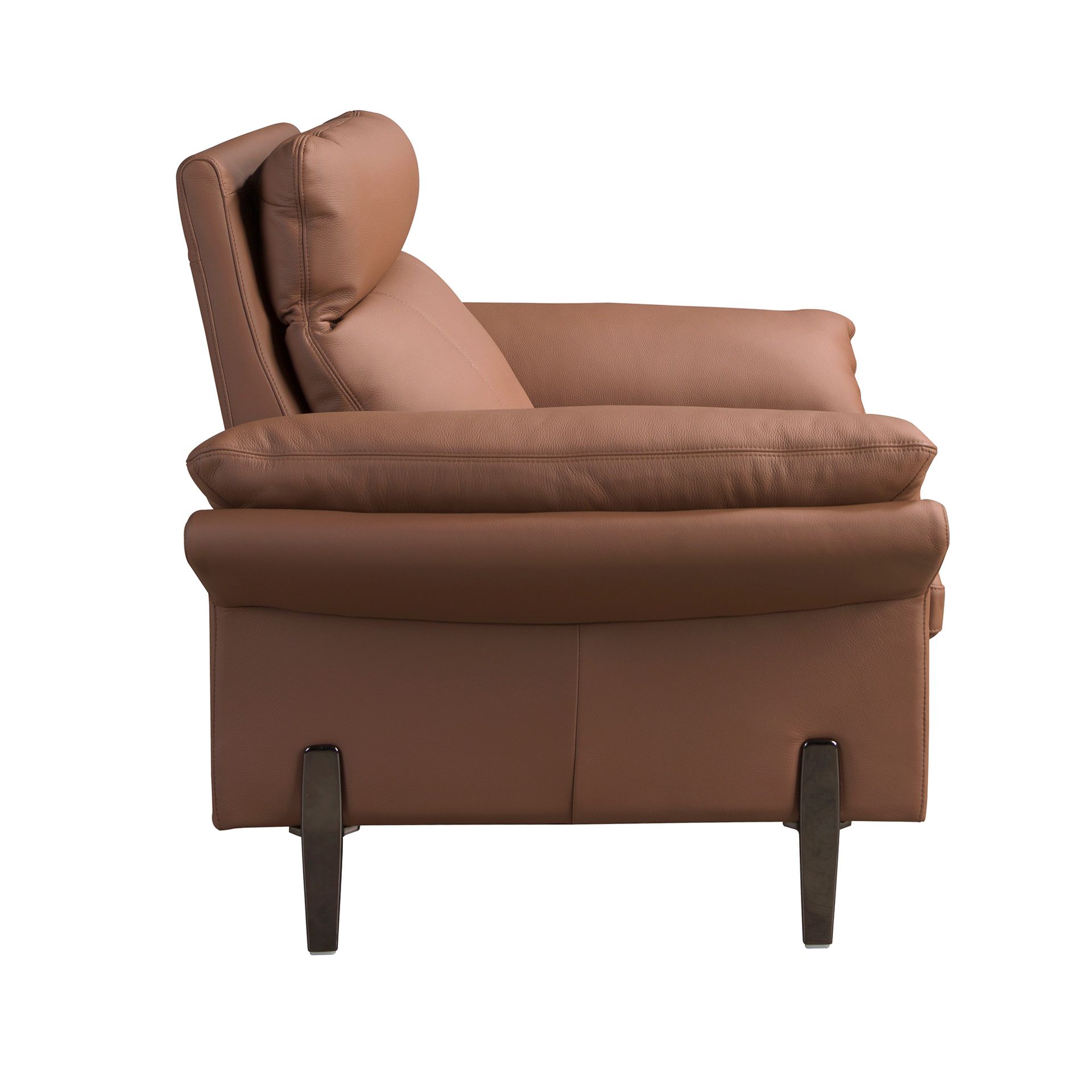 Fauteuil en cuir marron — détail 6