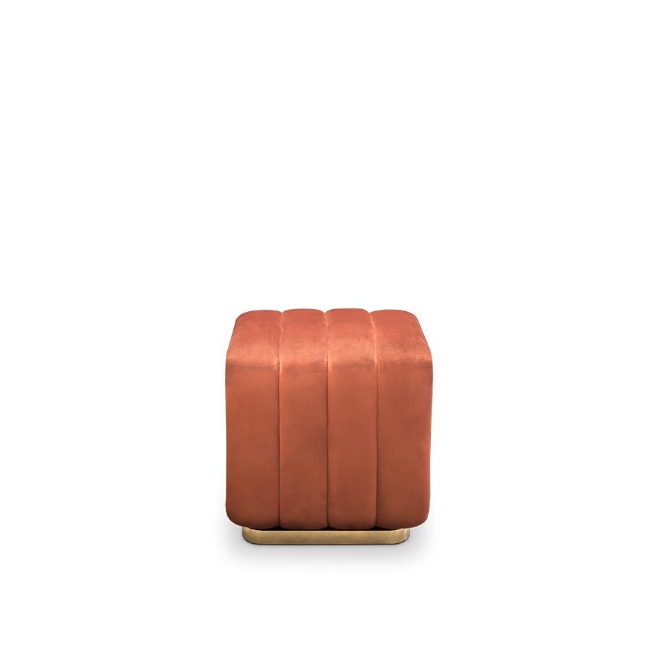 Tabouret cube aux bords arrondis