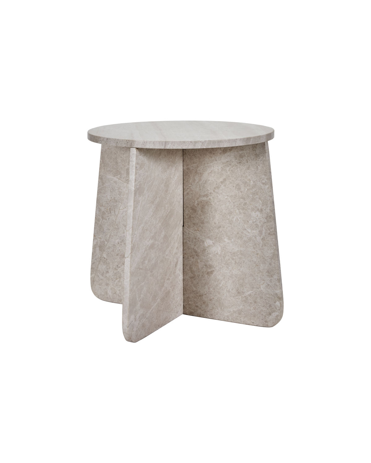Table d'appoint en marbre beige — détail 5