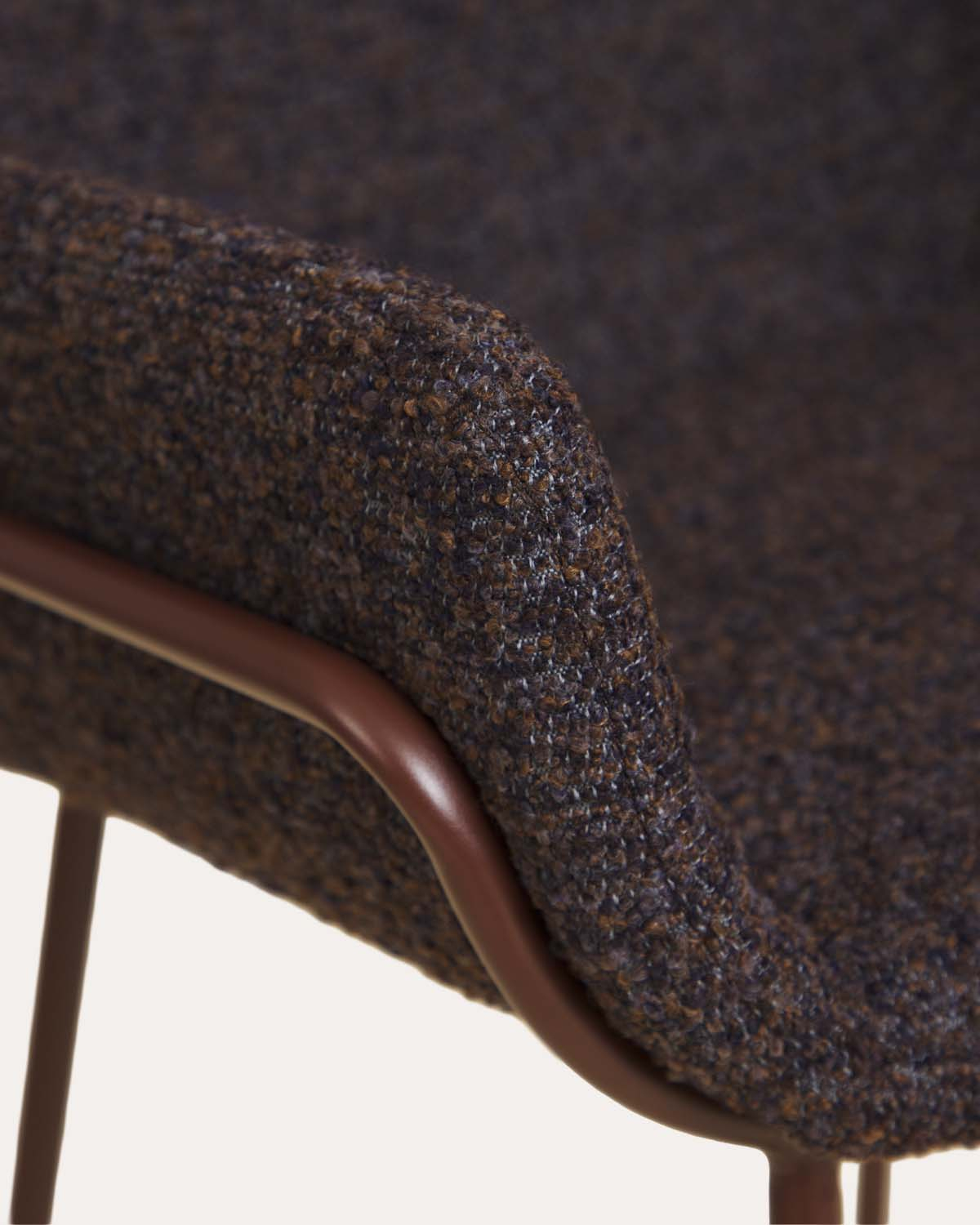 Tabouret haut 65 cm en tissu et métal Oisin - Plusieurs coloris — détail 3