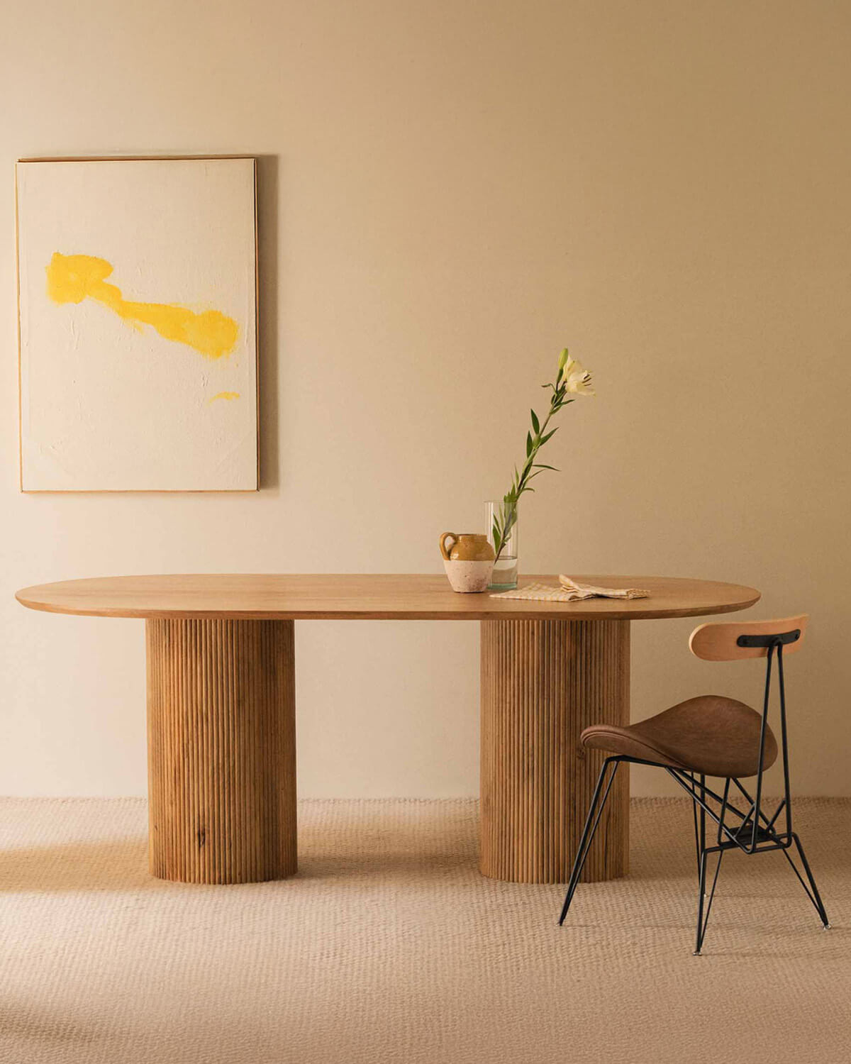 Table à manger Viena 200x100 cm en bois de manguier