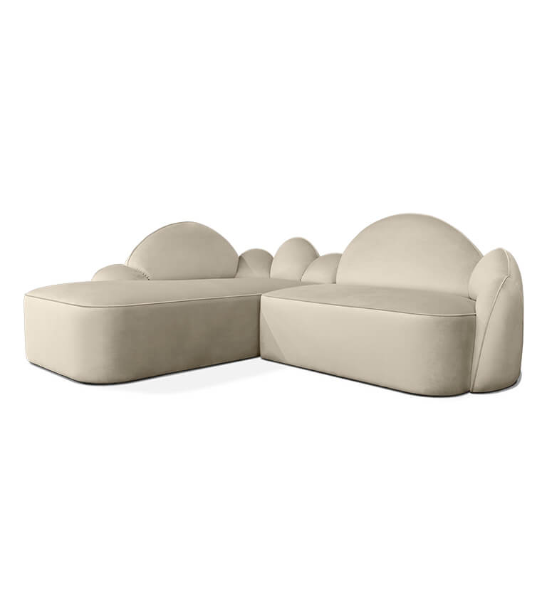 Canapé forme nuage marron