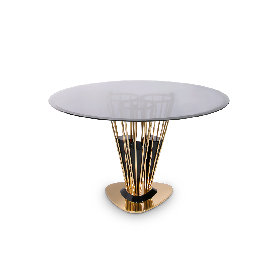 Table à manger avec plateau en verre